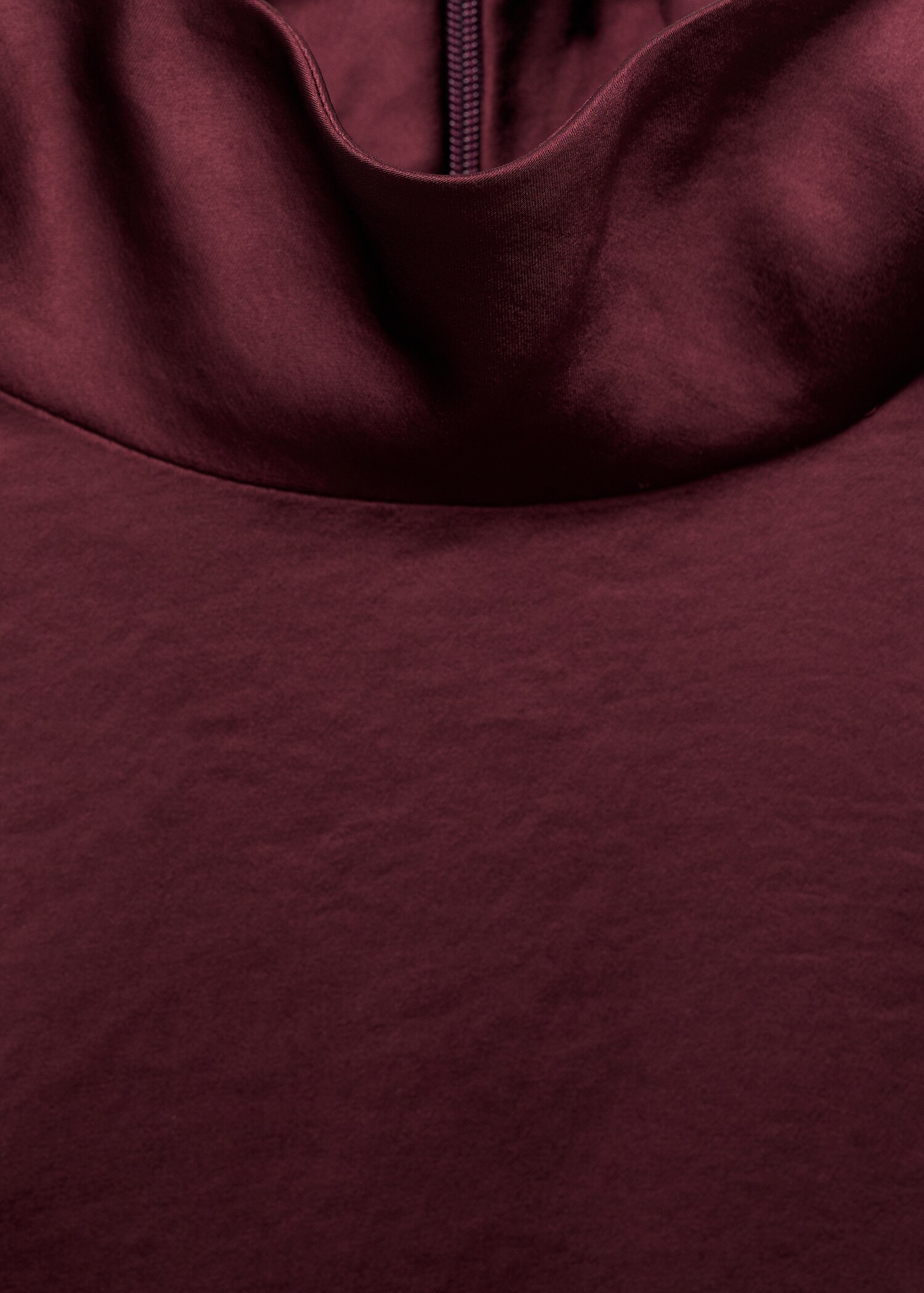 High collar satin blouse - Details of the article 8