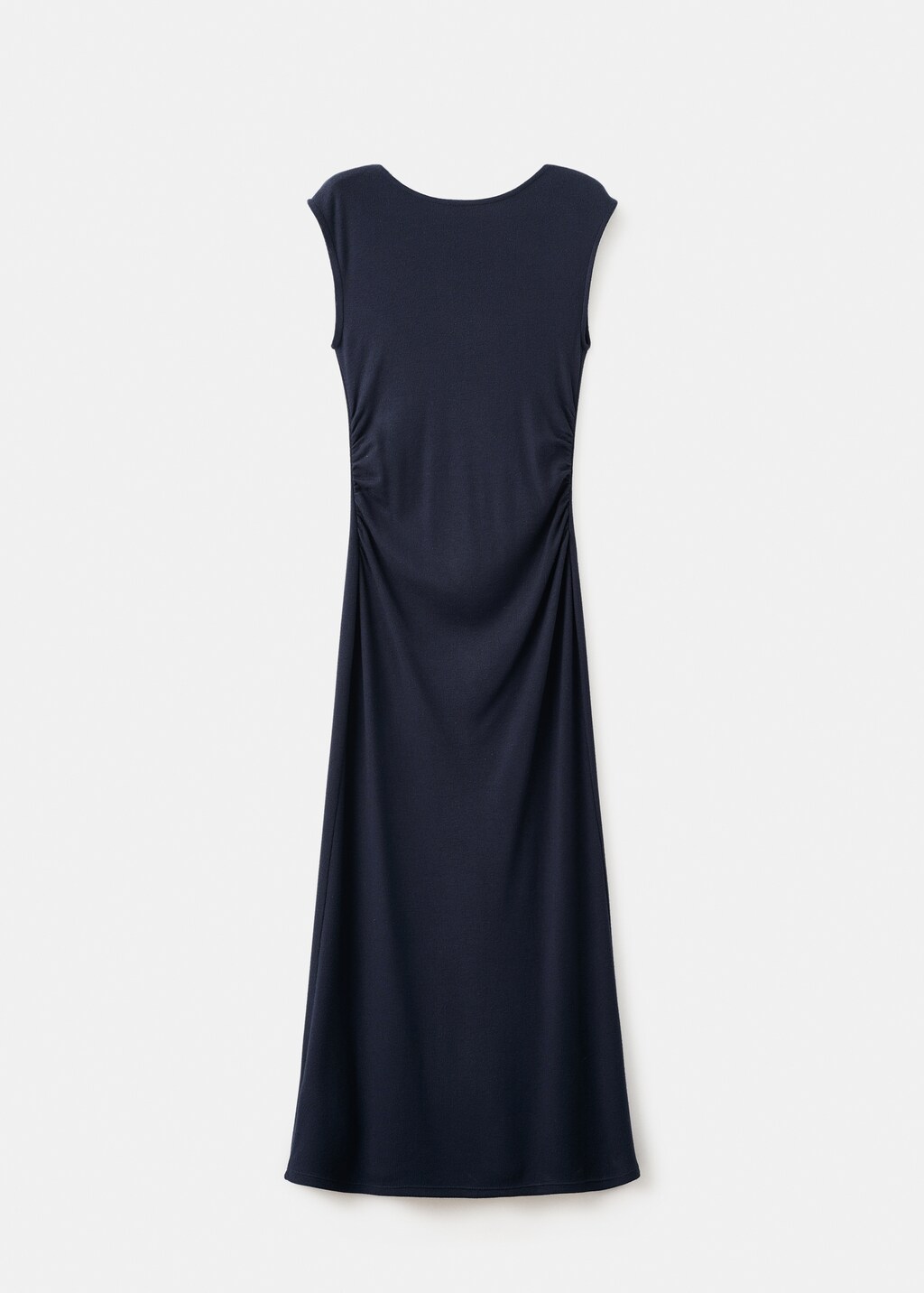 Fine-knit dress with gathered sides - image 5