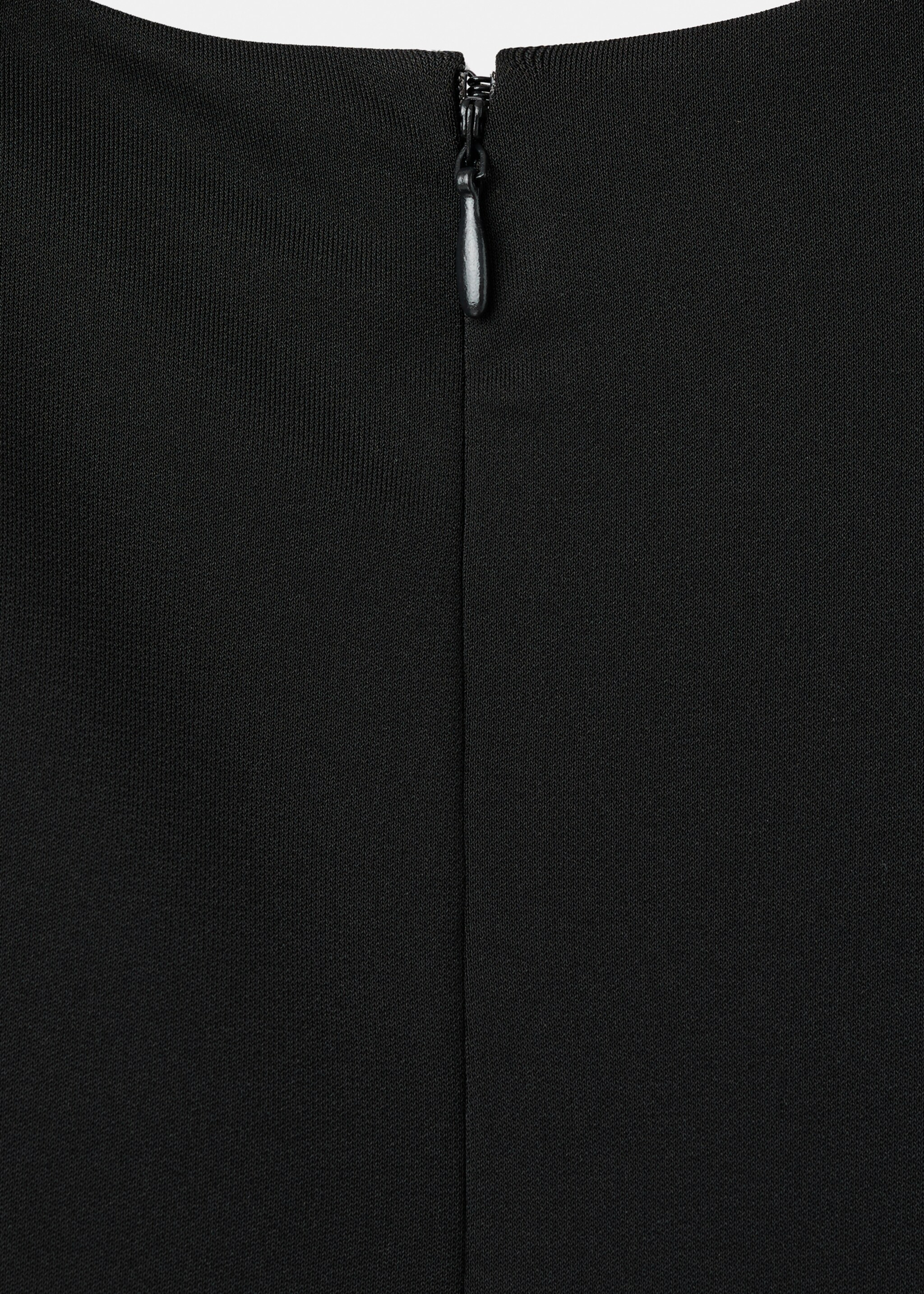 Pleated A-line dress - Details of the article 0, Black. Ref: 17037806-00.