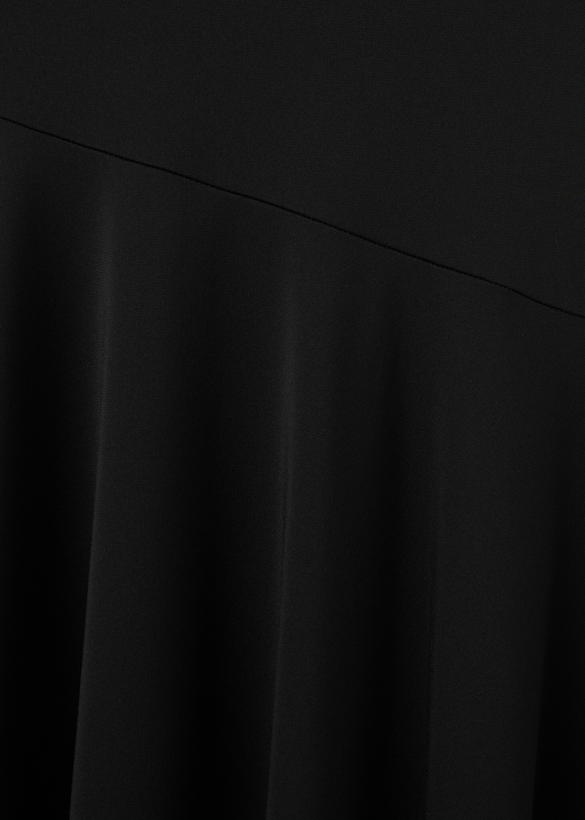 Pleated A-line dress - Details of the article 8, Black. Ref: 17037806-00.