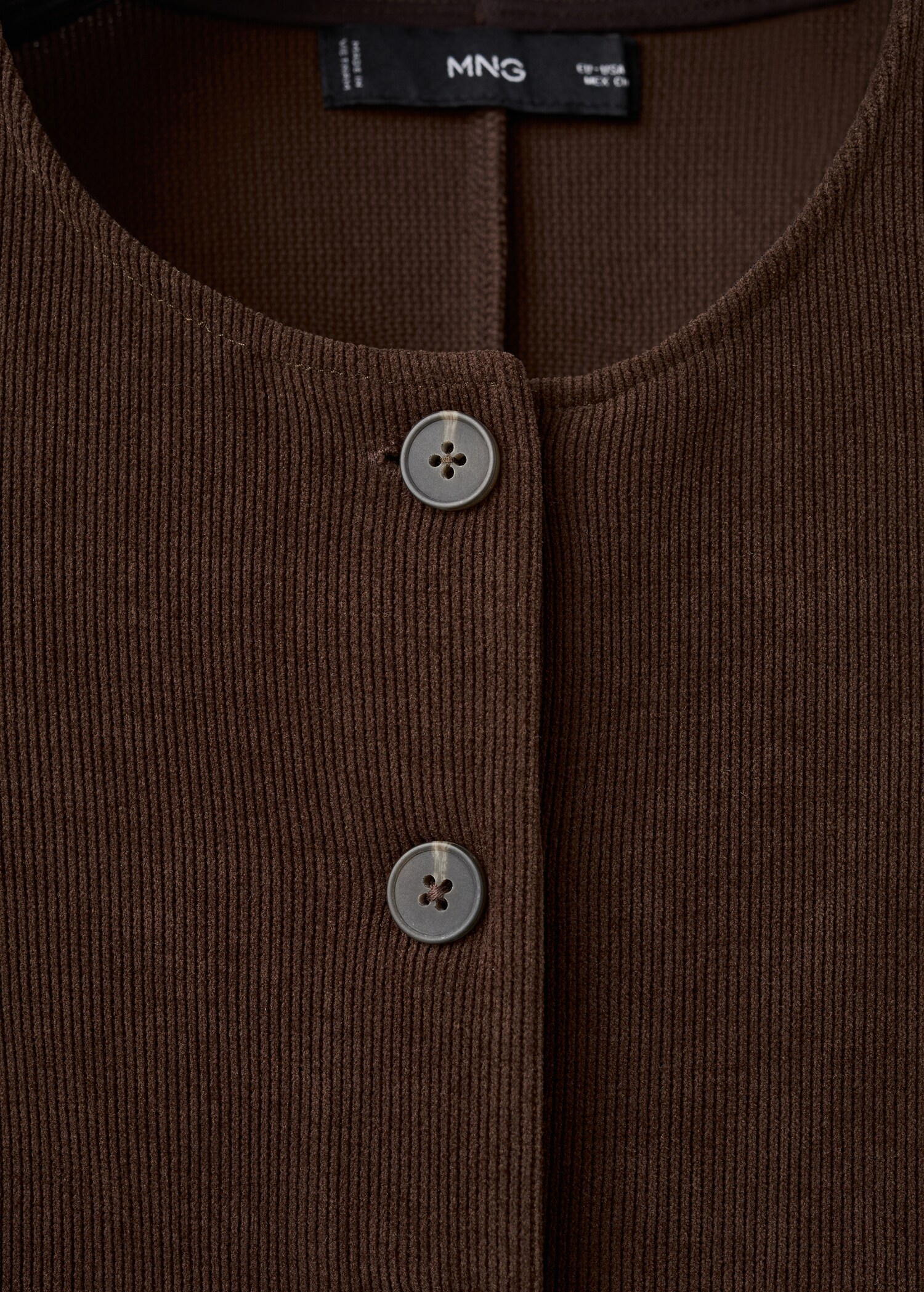 Haut en velours côtelé avec boutons - Détail de l'article 8