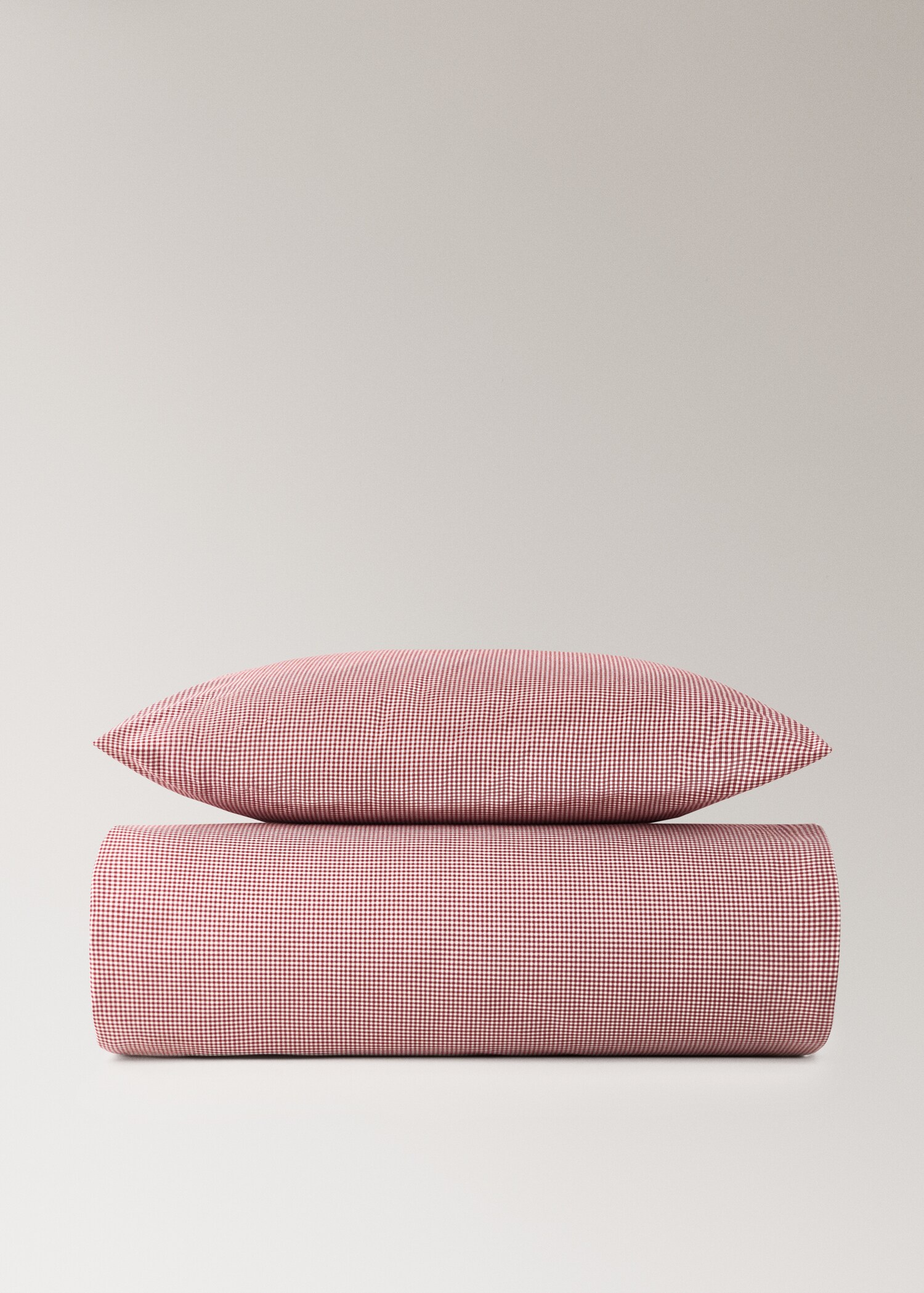 Children’s cotton yarn-dyed gingham check duvet cover for 90 cm bed - Article without model