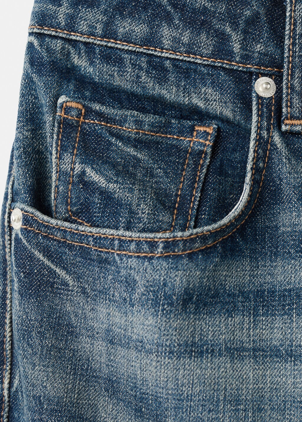Mid-rise flared jeans