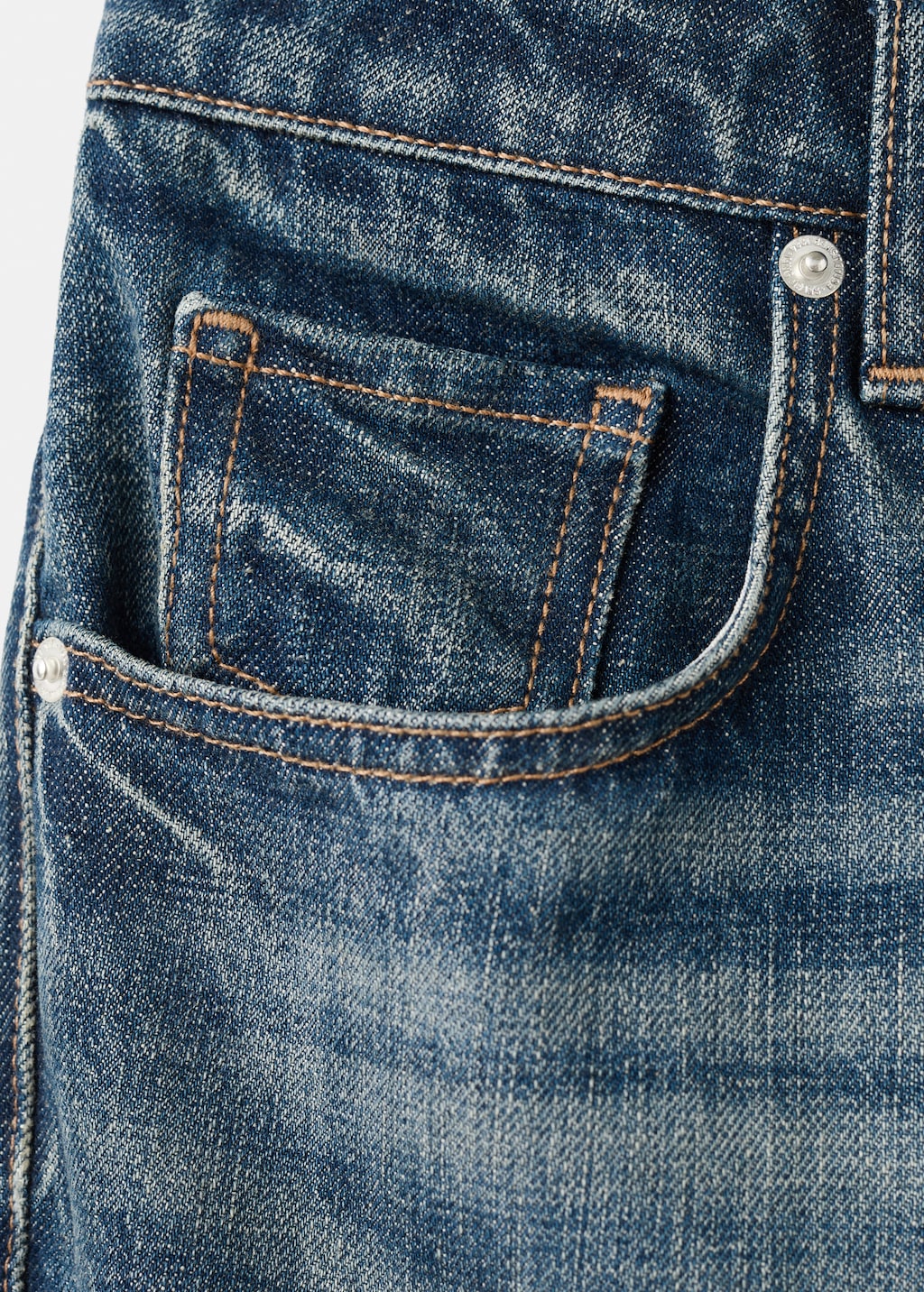 Mid-rise flared jeans