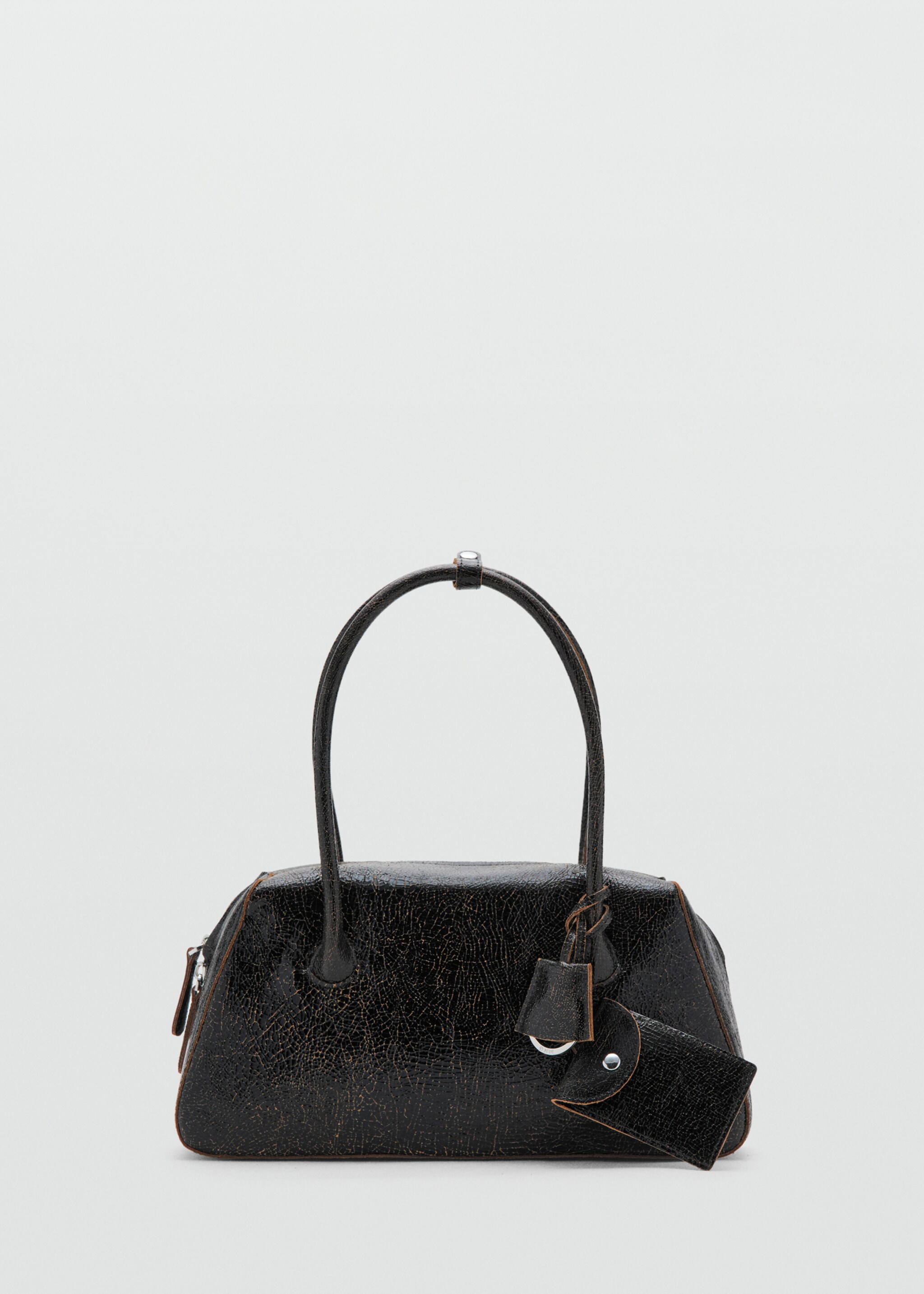 Leather shoulder bag with charms - Изделие без модели, Черный. Ref: 17037813-00.