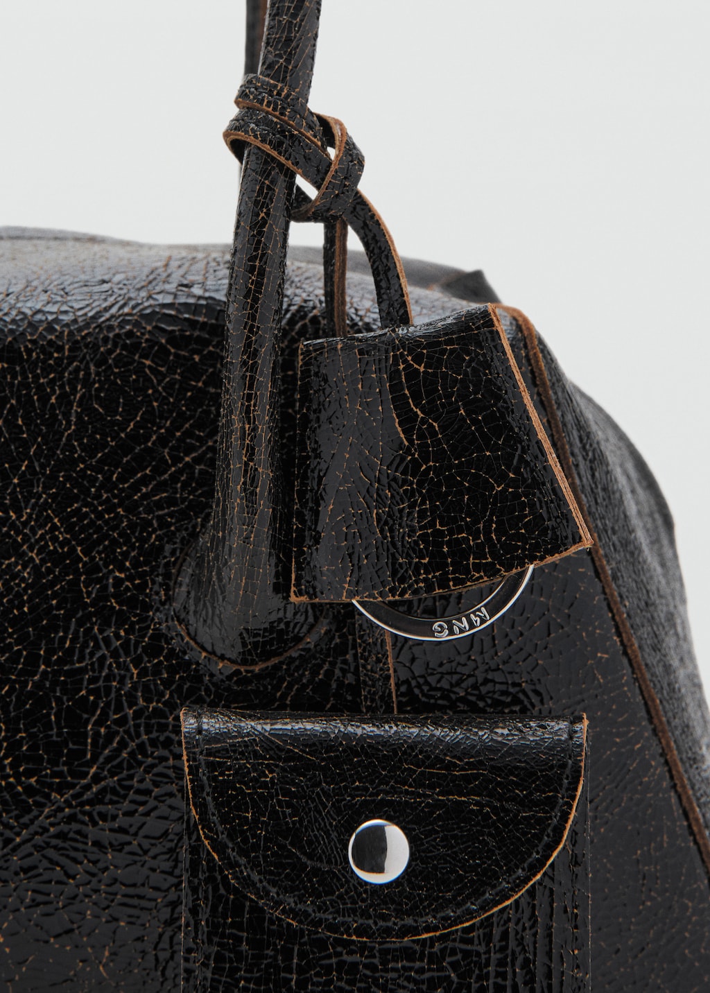 Leather shoulder bag with charms - image 3