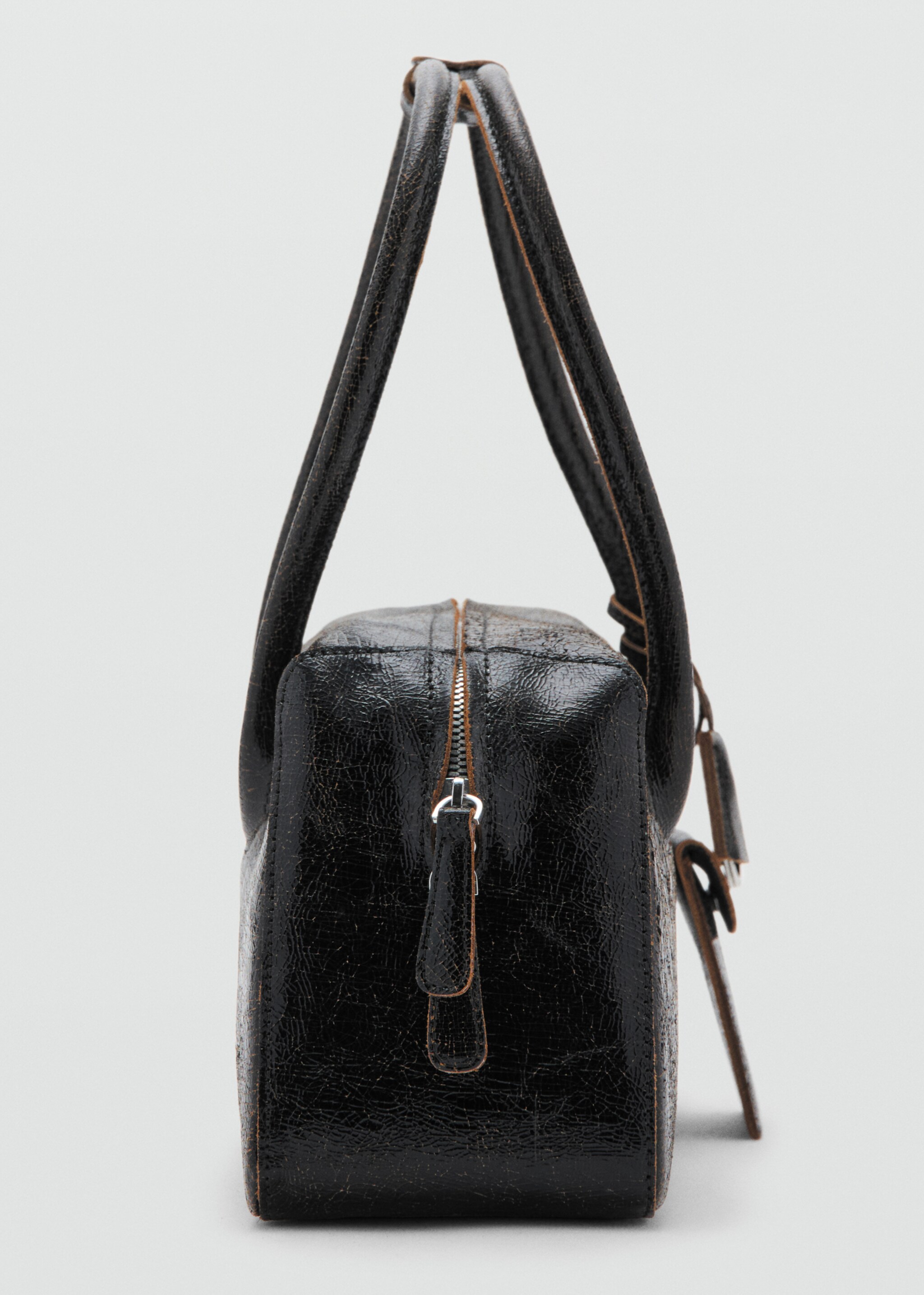 Leather shoulder bag with charms - Деталь изделия 2, Черный. Ref: 17037813-00.
