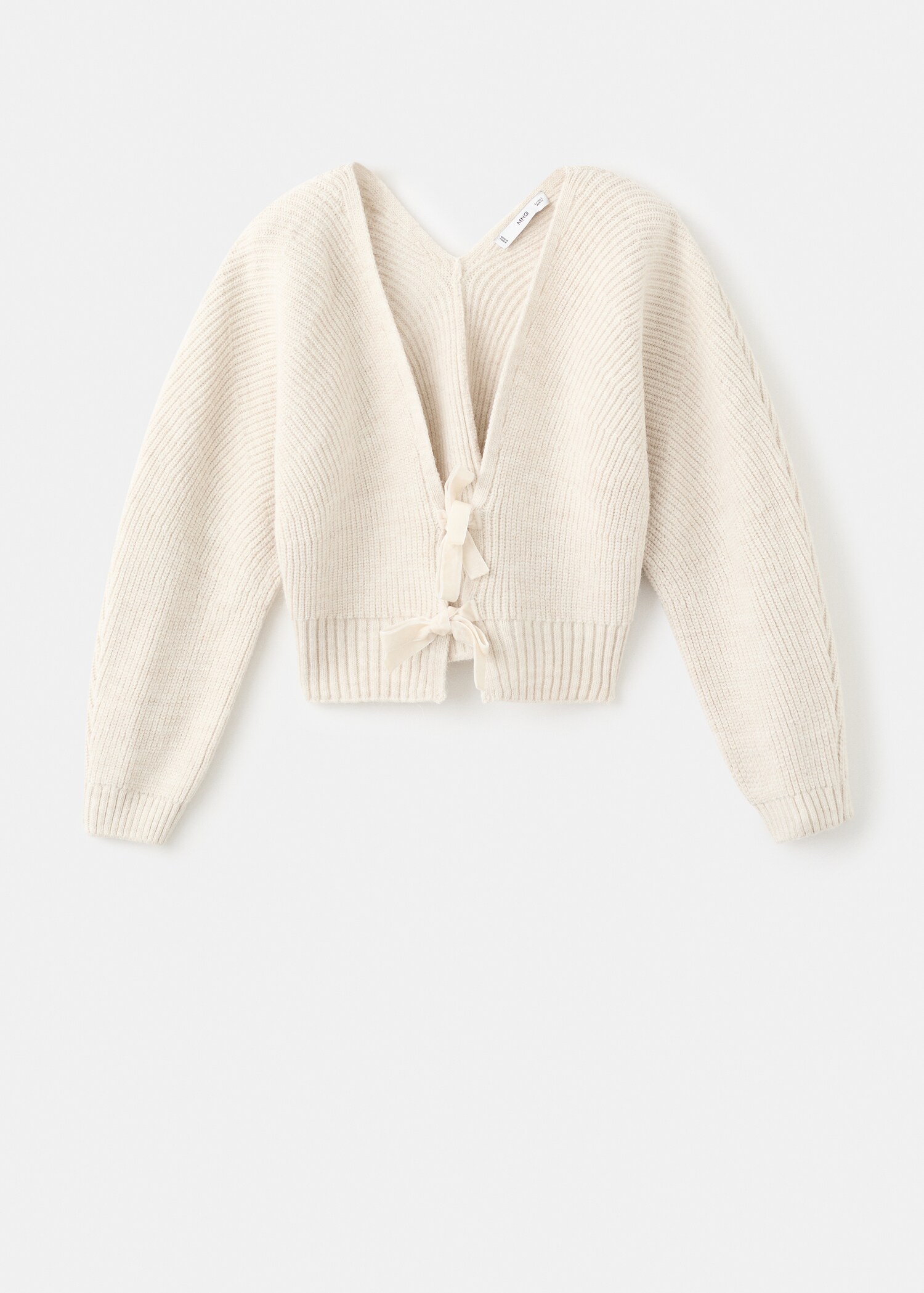 V-neck cardigan with bows - Article without model