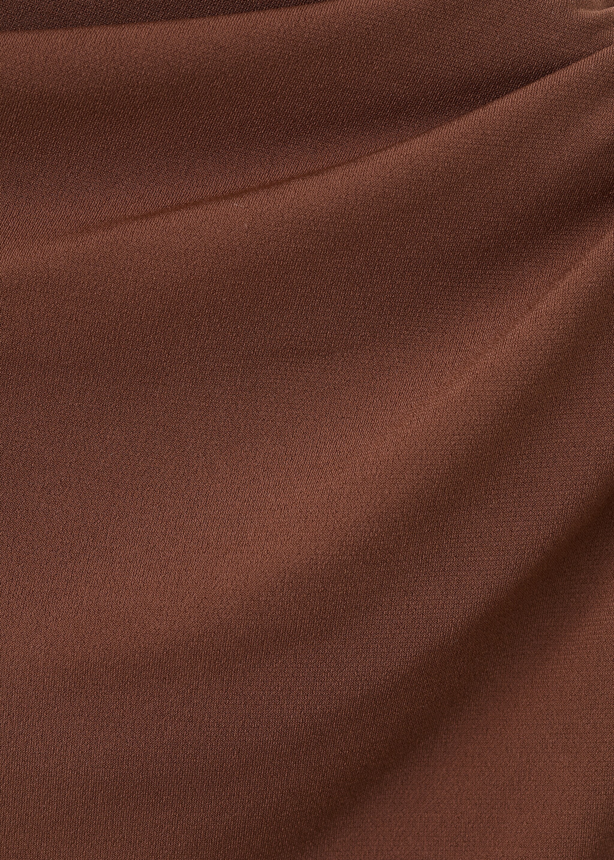 Draped fitted t-shirt - Details of the article 8, Brown. Ref: 17037818-00.