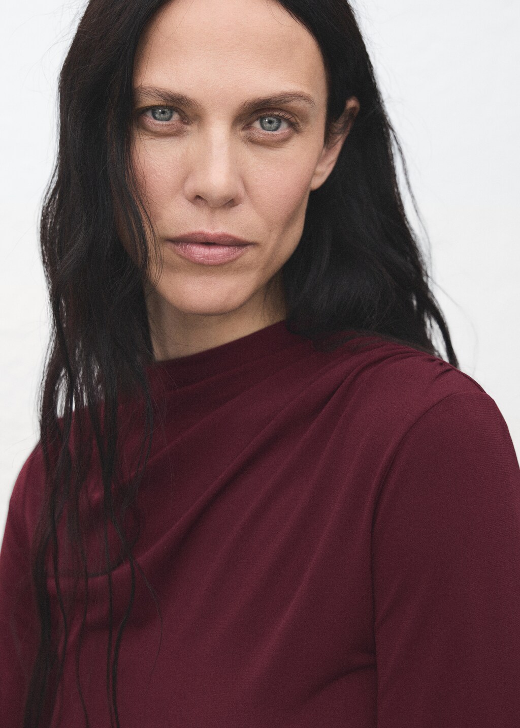 Draped fitted t-shirt - image 4