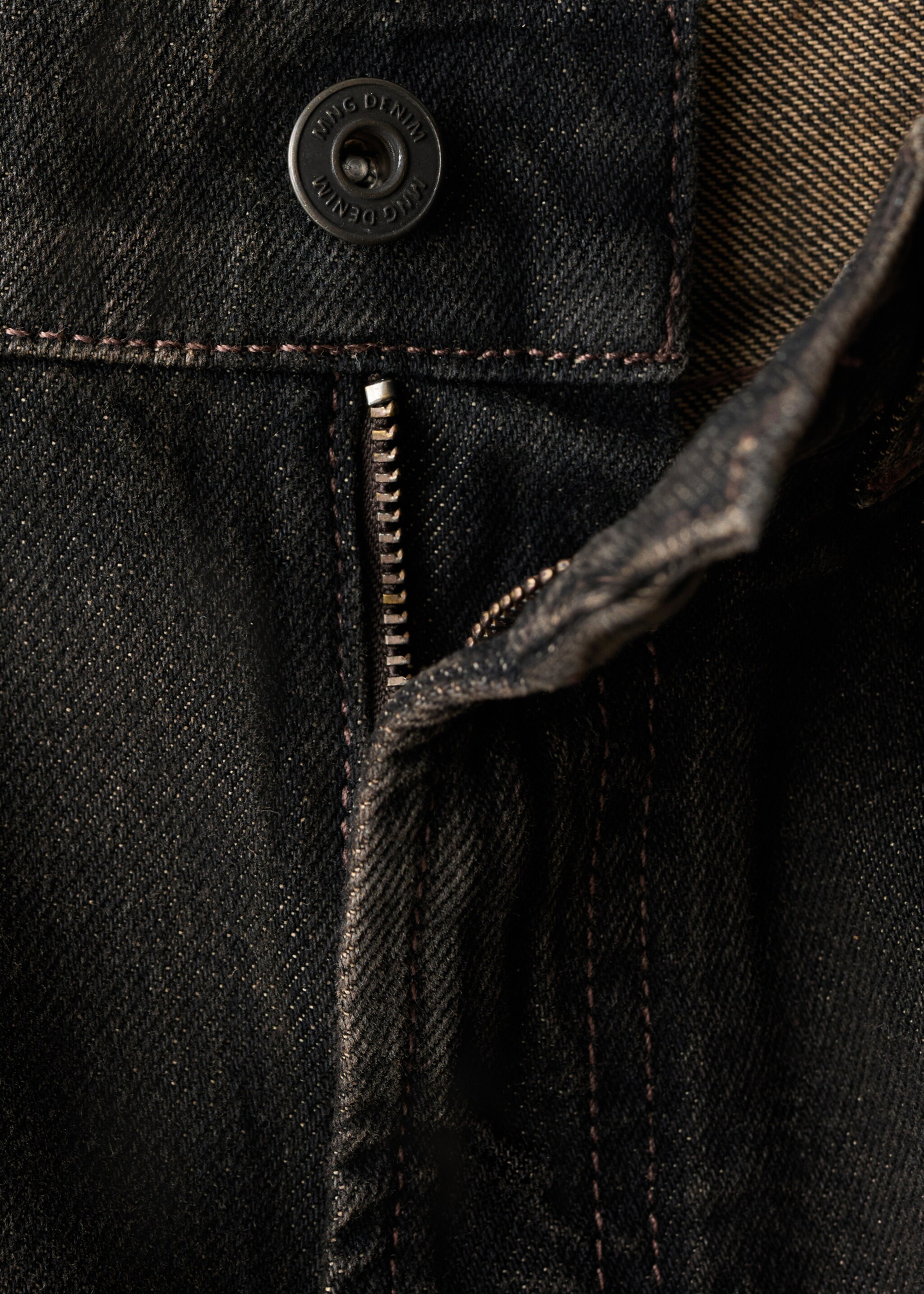 Lori tapered-fit jeans - Details of the article 0, Brown. Ref: 17037885-00.