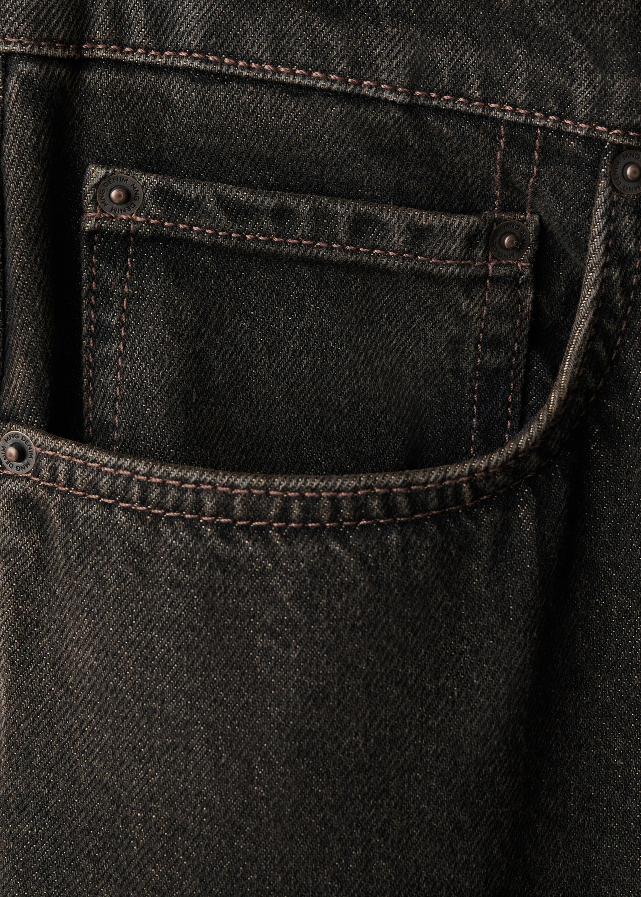 Lori tapered-fit jeans - Details of the article 8, Brown. Ref: 17037885-00.