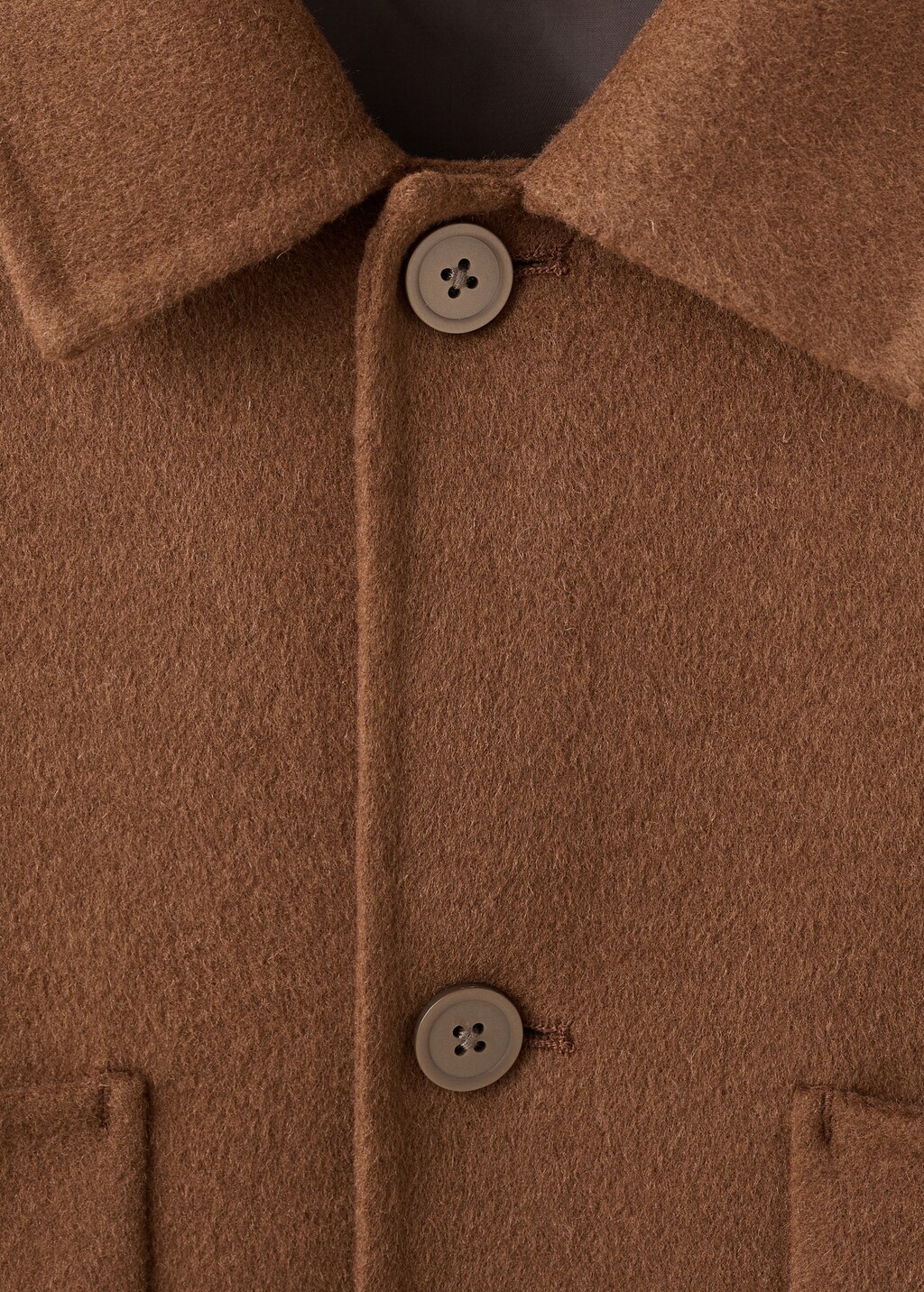 Handmade wool jacket with zip