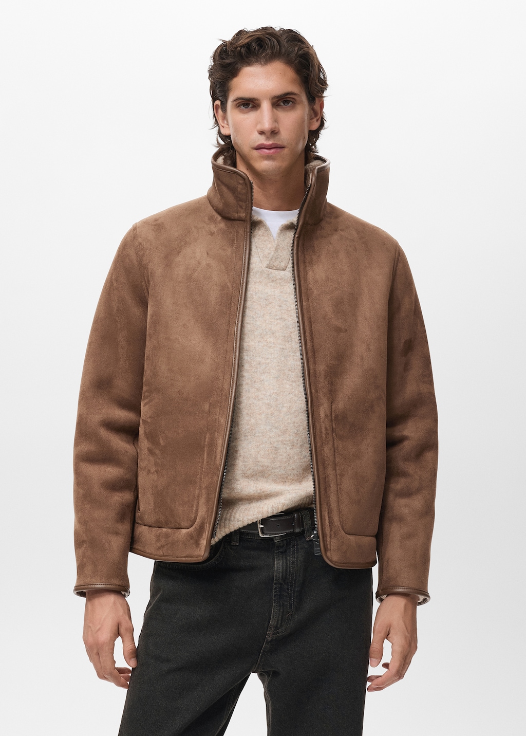 Reversible sheepskin jacket - Men | MANGO Madagascar