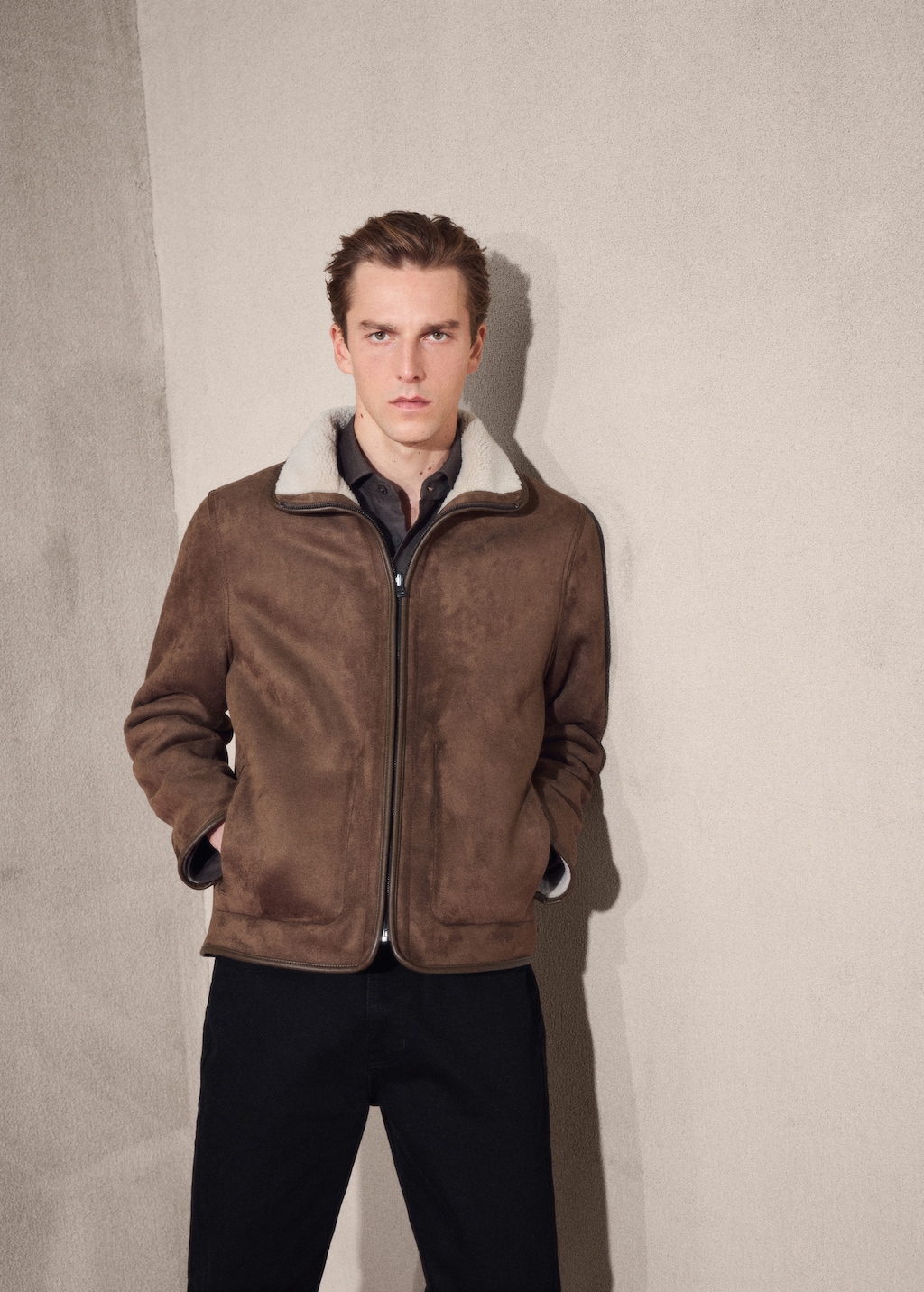 Reversible sheepskin jacket
