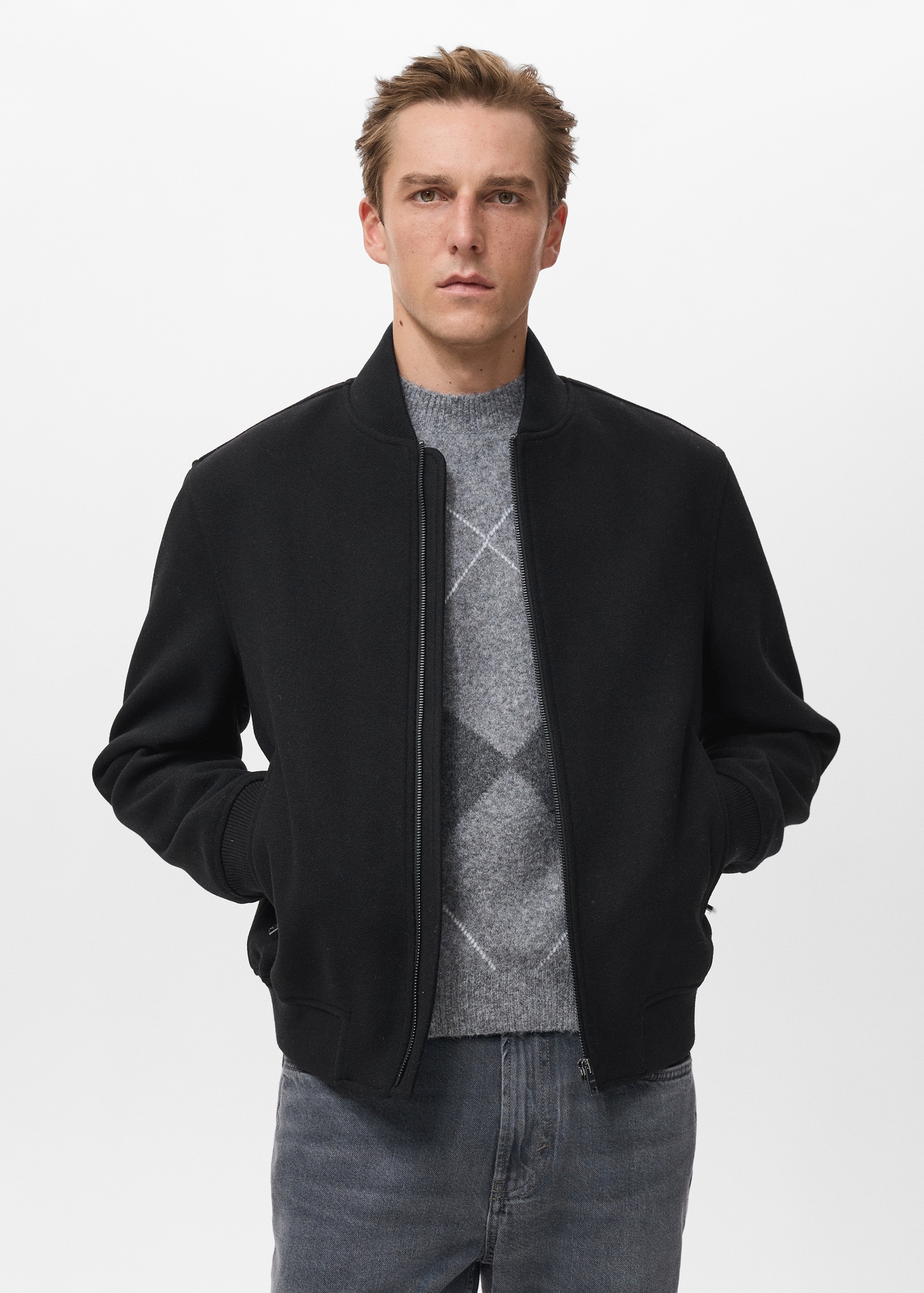 Bomber jacket with zip - Main Image