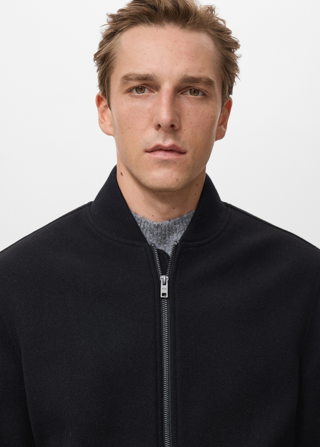Bomber jacket with zip