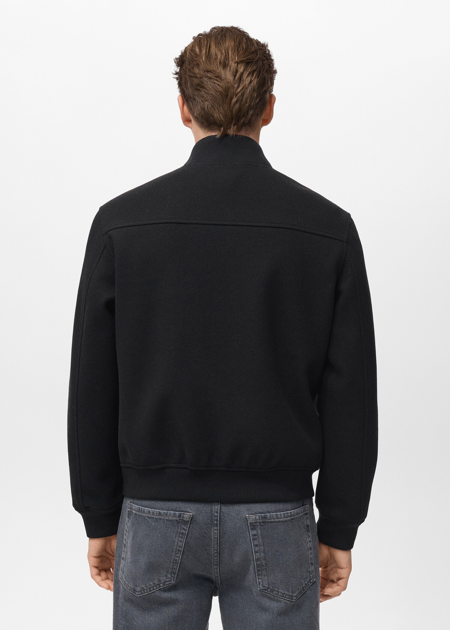 Bomber jacket with zip - Reverse of the article