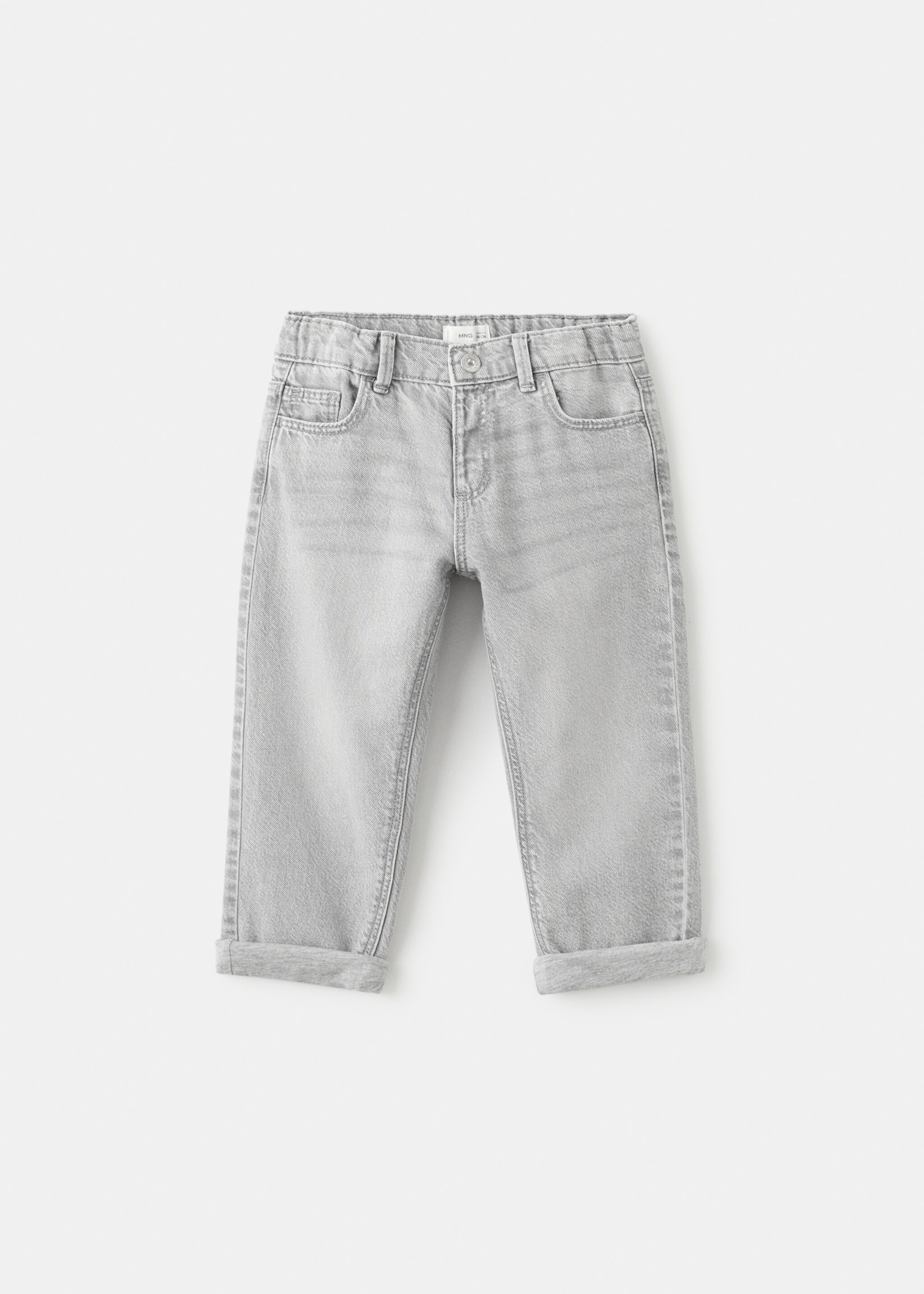 Jean droit bas à revers - Article sans modèle, Gris clair denim. Ref: 17037892-00.
