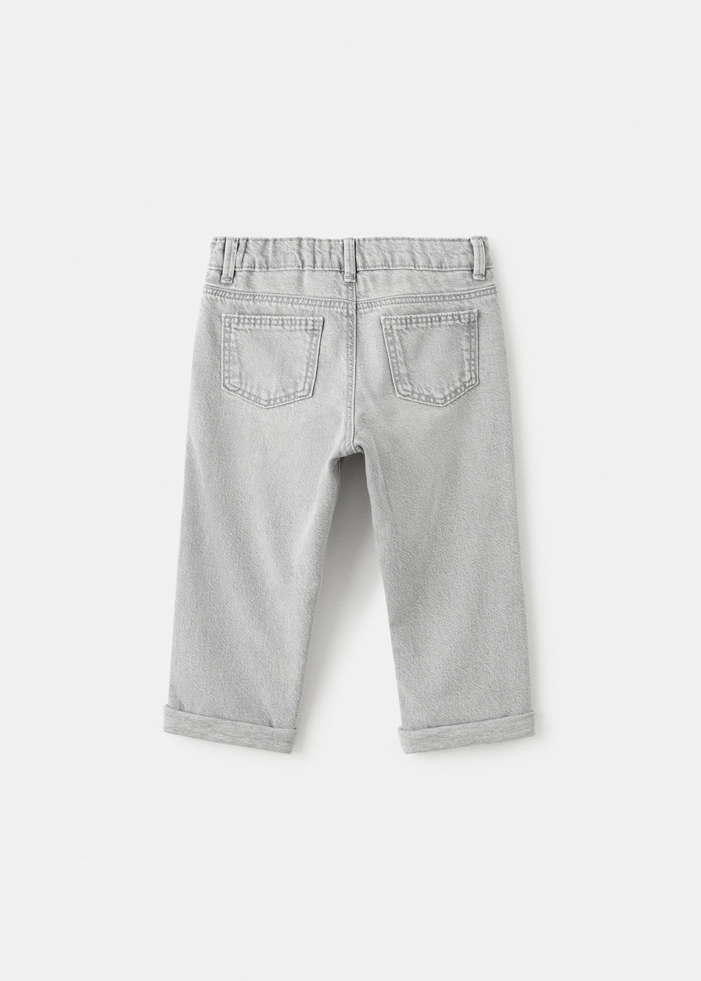 Straight jeans with turn-up