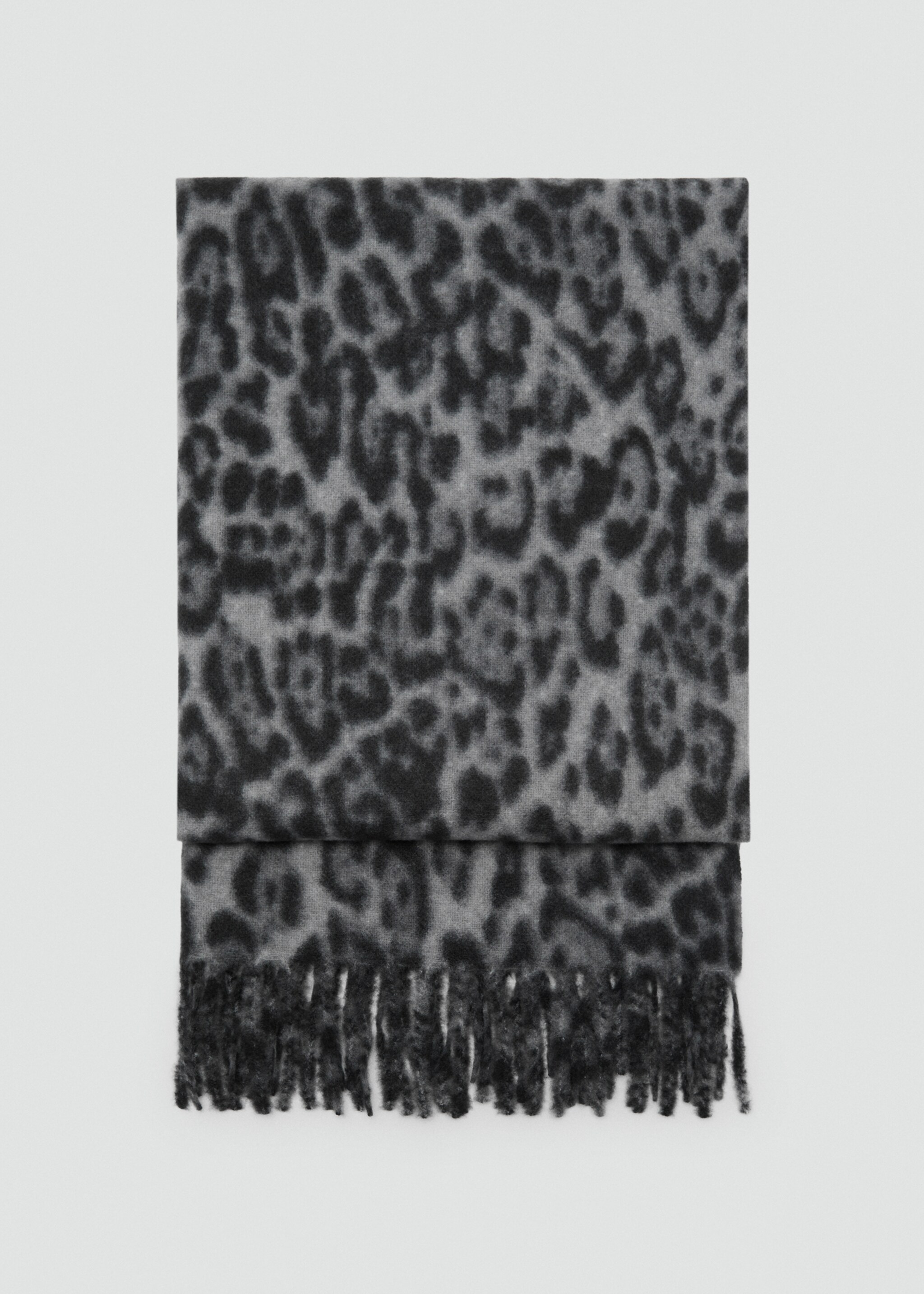 Écharpe leoparda - Article sans modèle, Gris chiné moyen. Ref: 17037894-00.