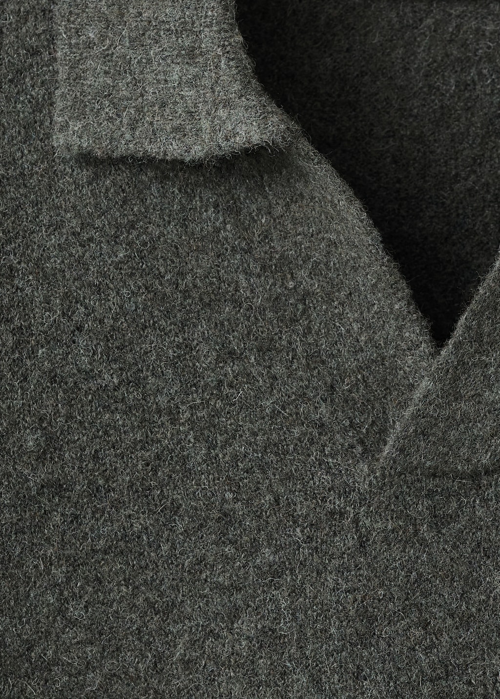 Knitted wool blend polo sweater