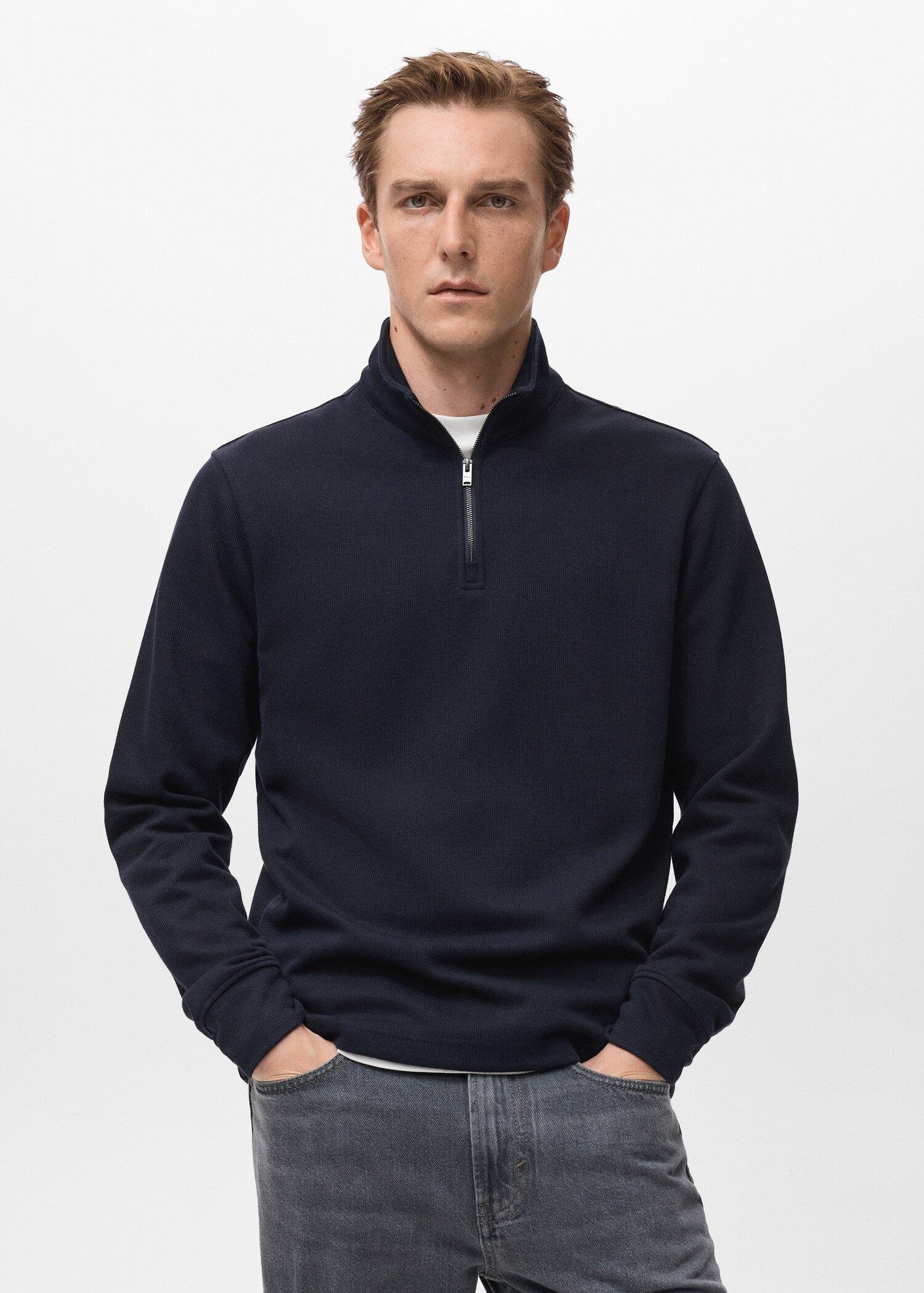Sweat zip coupe normale - Plan moyen