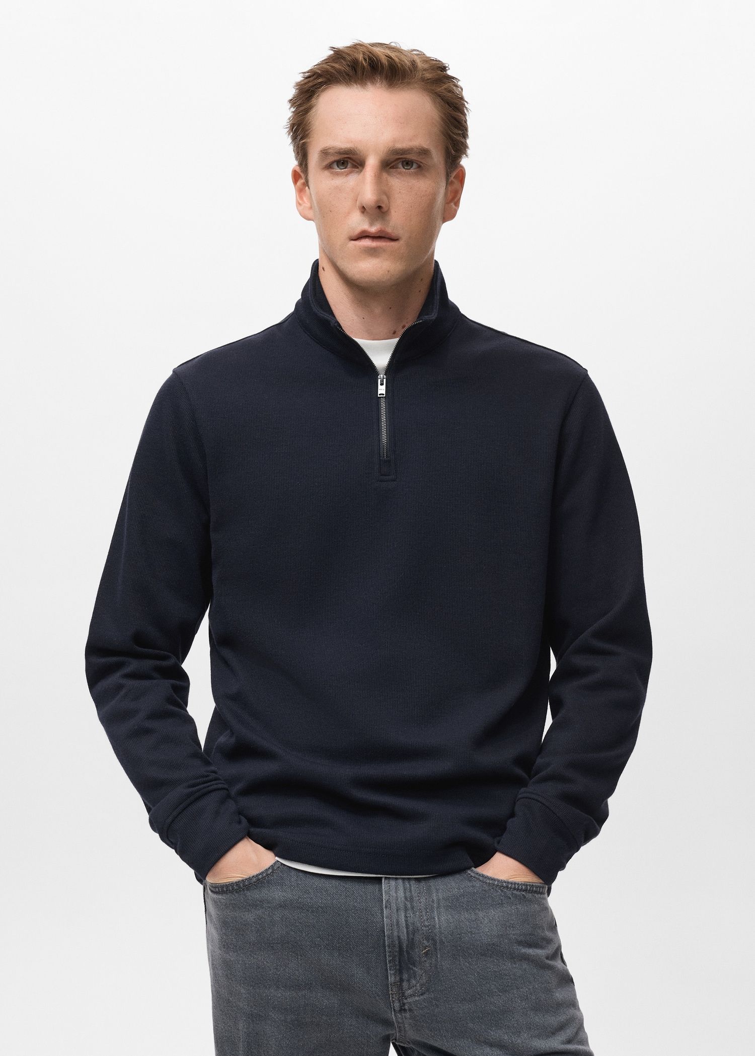 Sweater zipper regular fit - Main Image