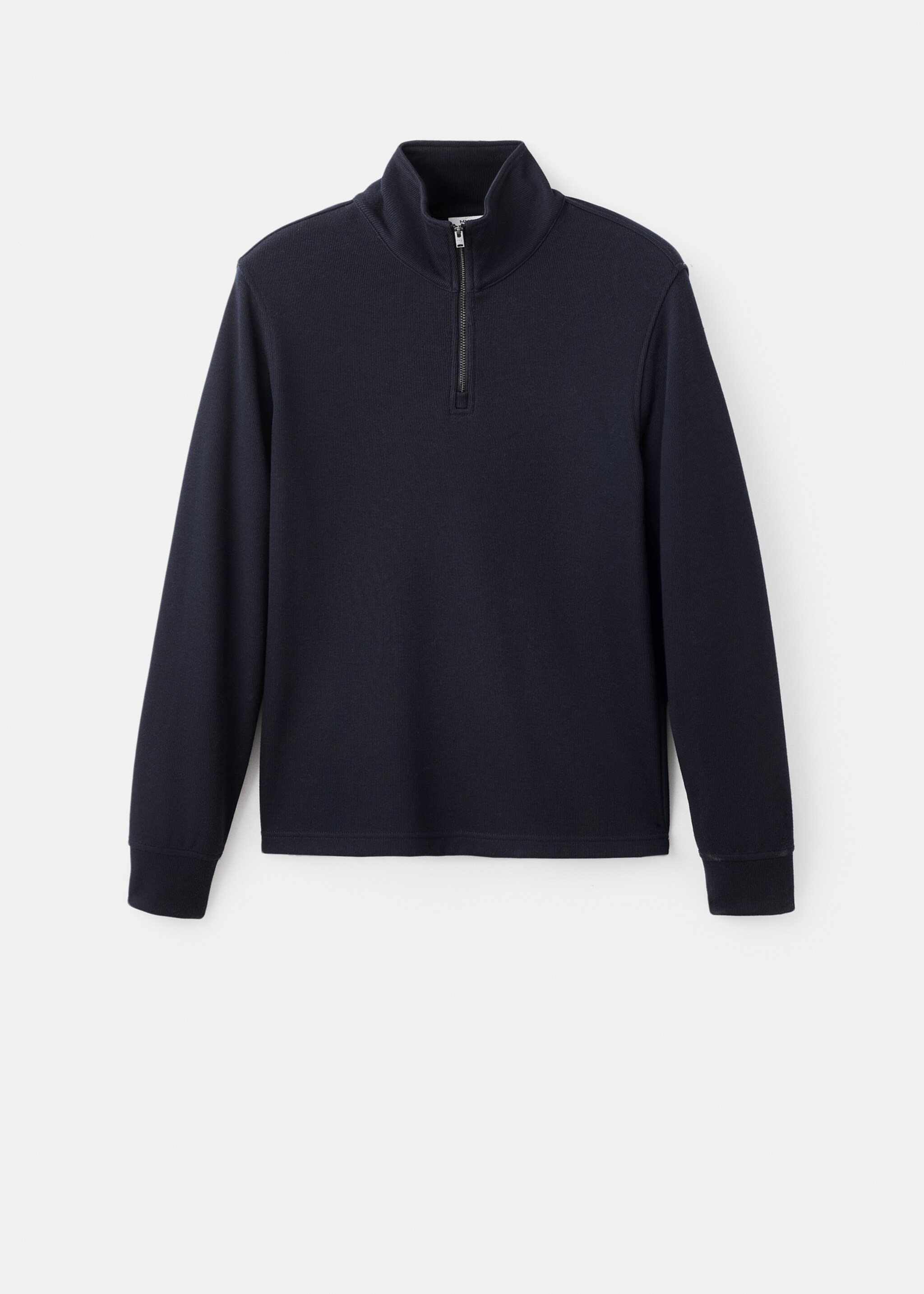 Sweat zip coupe normale - Article sans modèle, Bleu marine. Ref: 17037898-00.