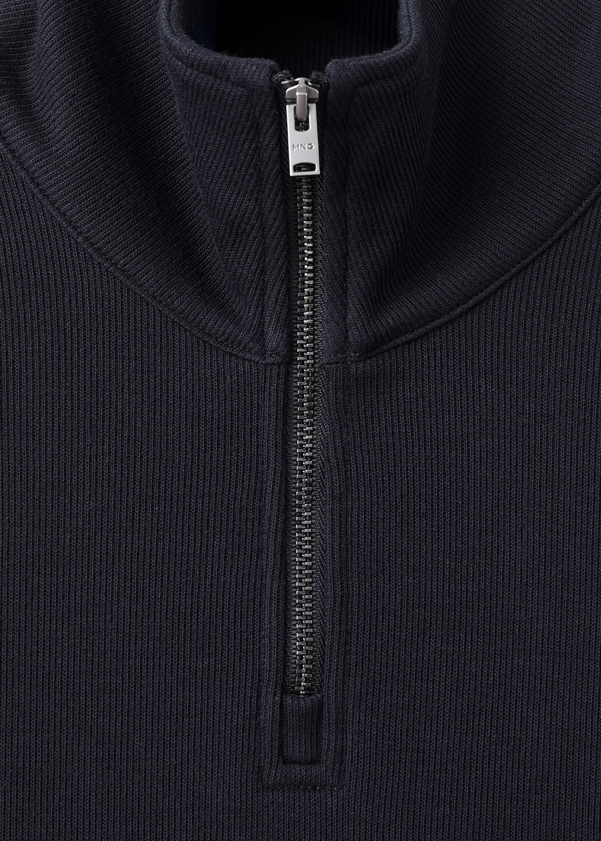 Sweat zip coupe normale - Détail de l'article 8, Bleu marine. Ref: 17037898-00.