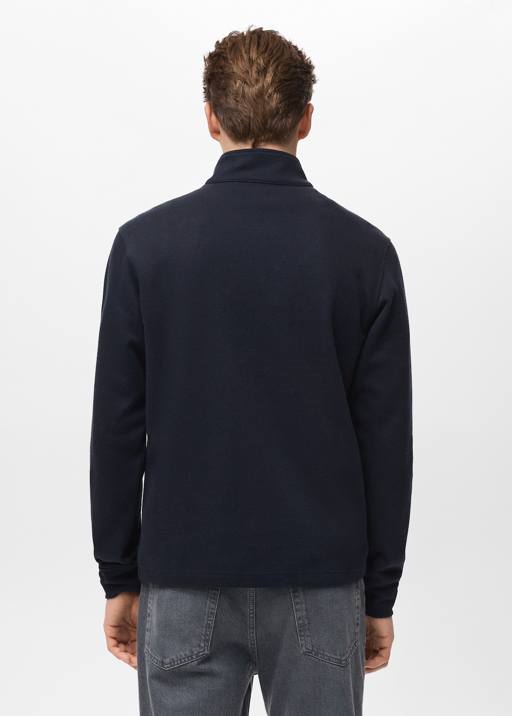 Regular-fit zip-up hoodie