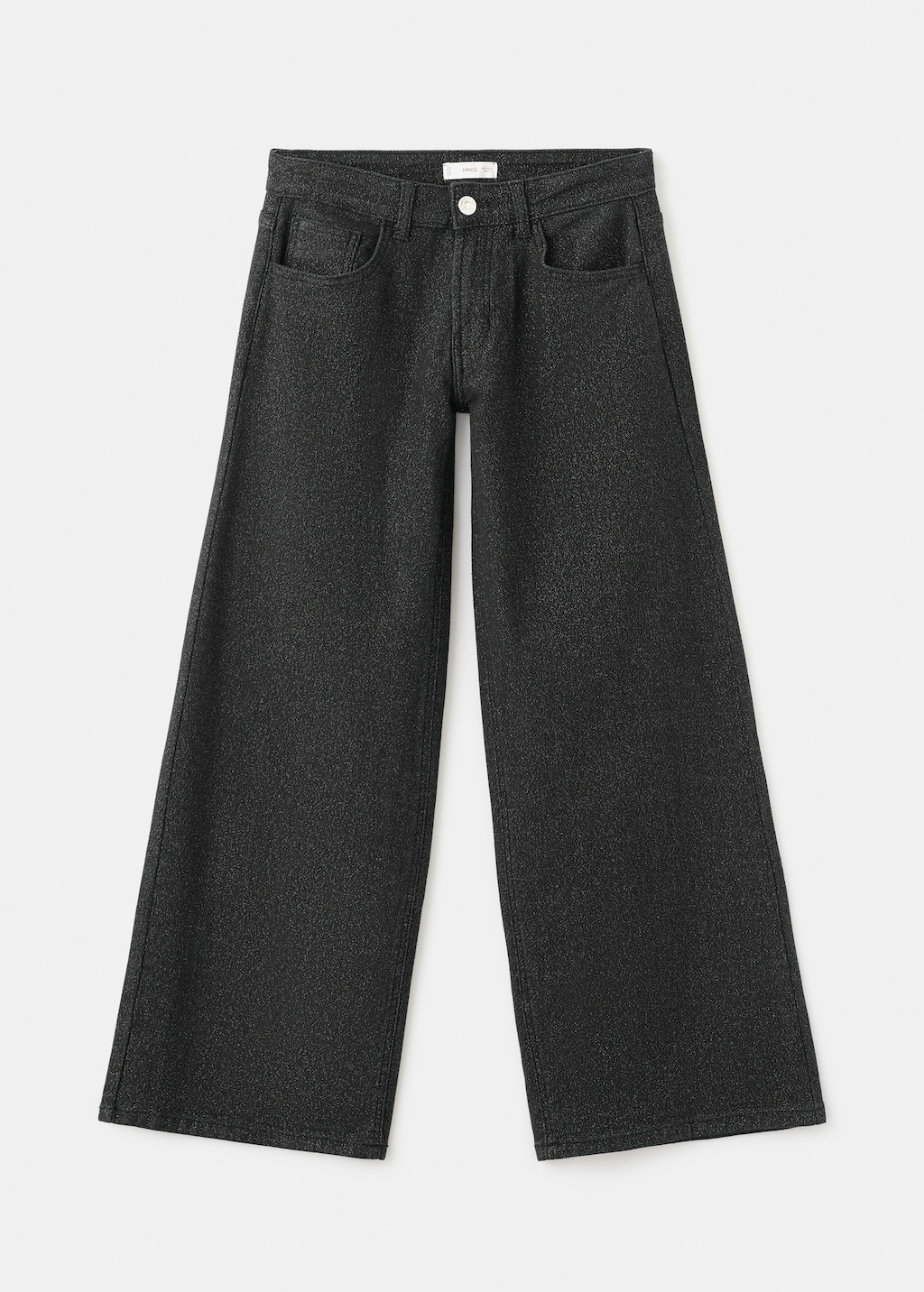 Wide-leg jeans with glitter