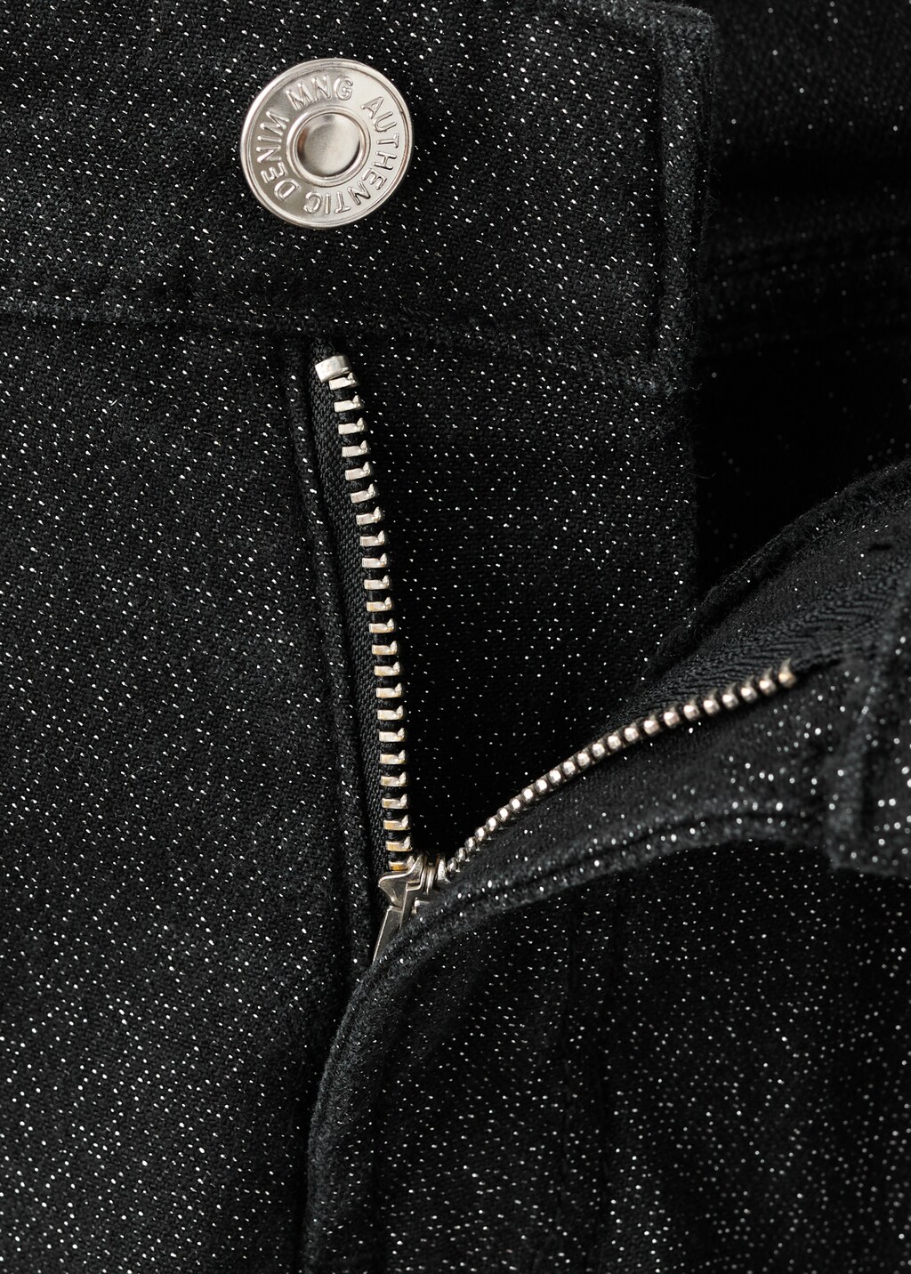 Wide-leg jeans with glitter