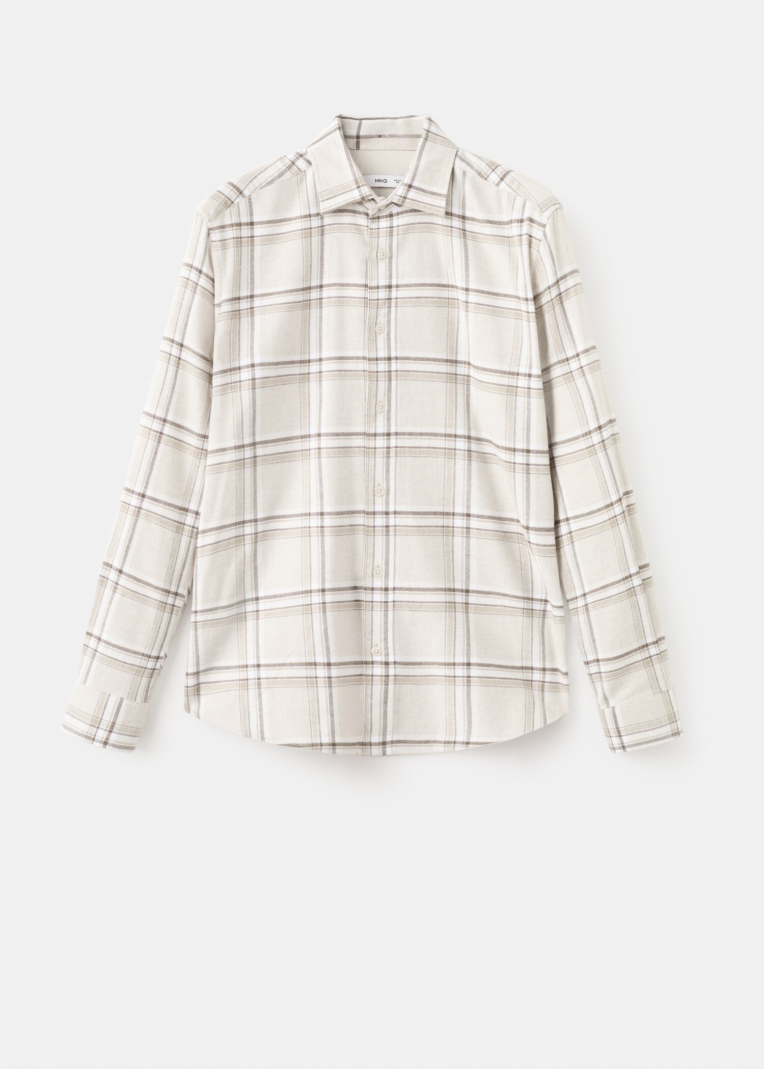 100% cotton flannel check overshirt - Article without model