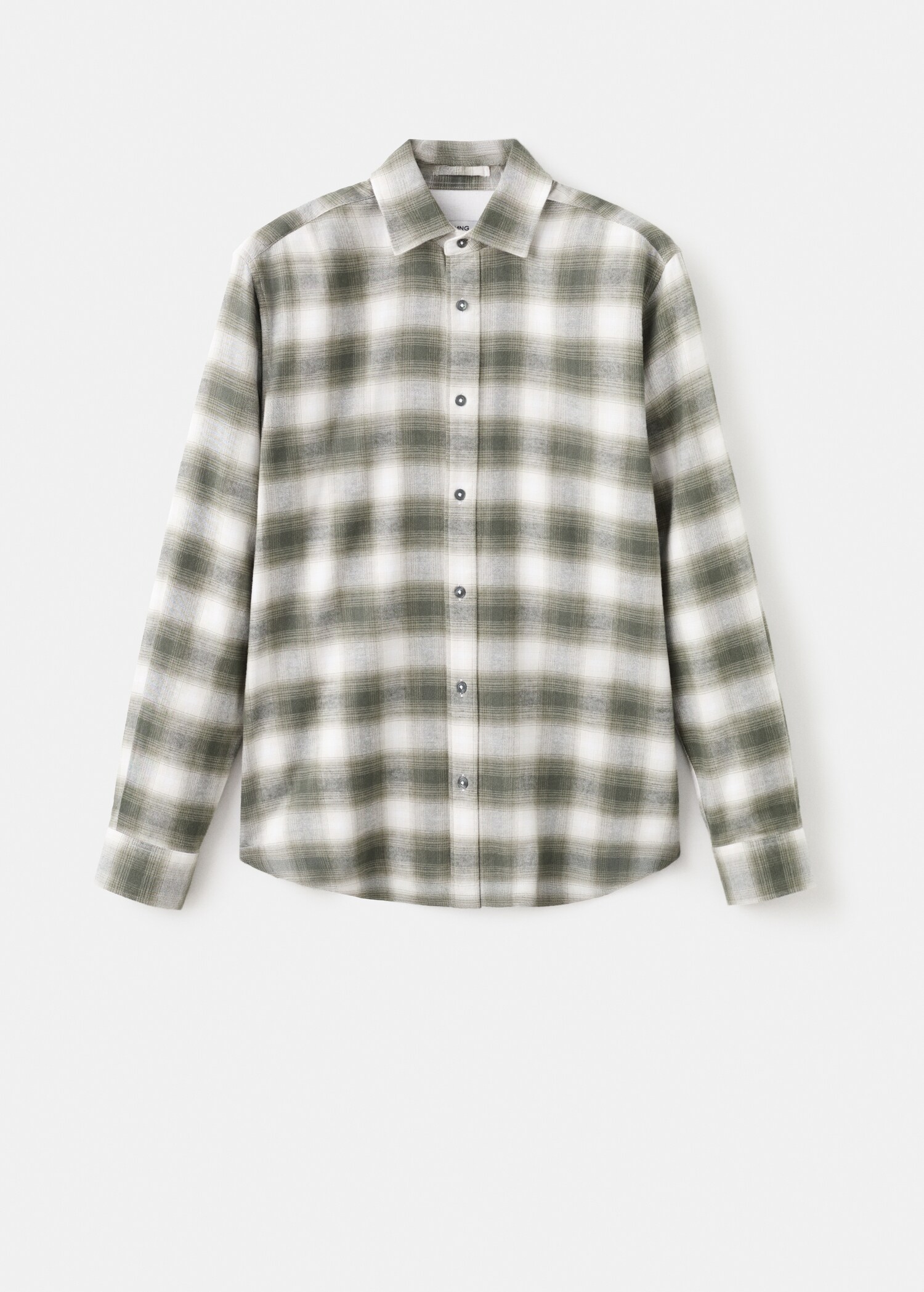 100% cotton flannel check overshirt - Article without model