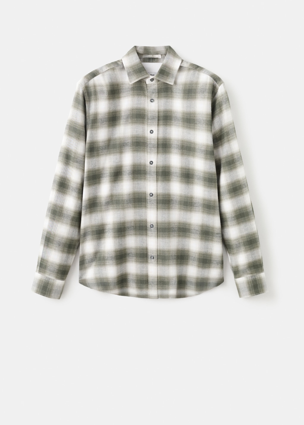 100% cotton flannel check overshirt