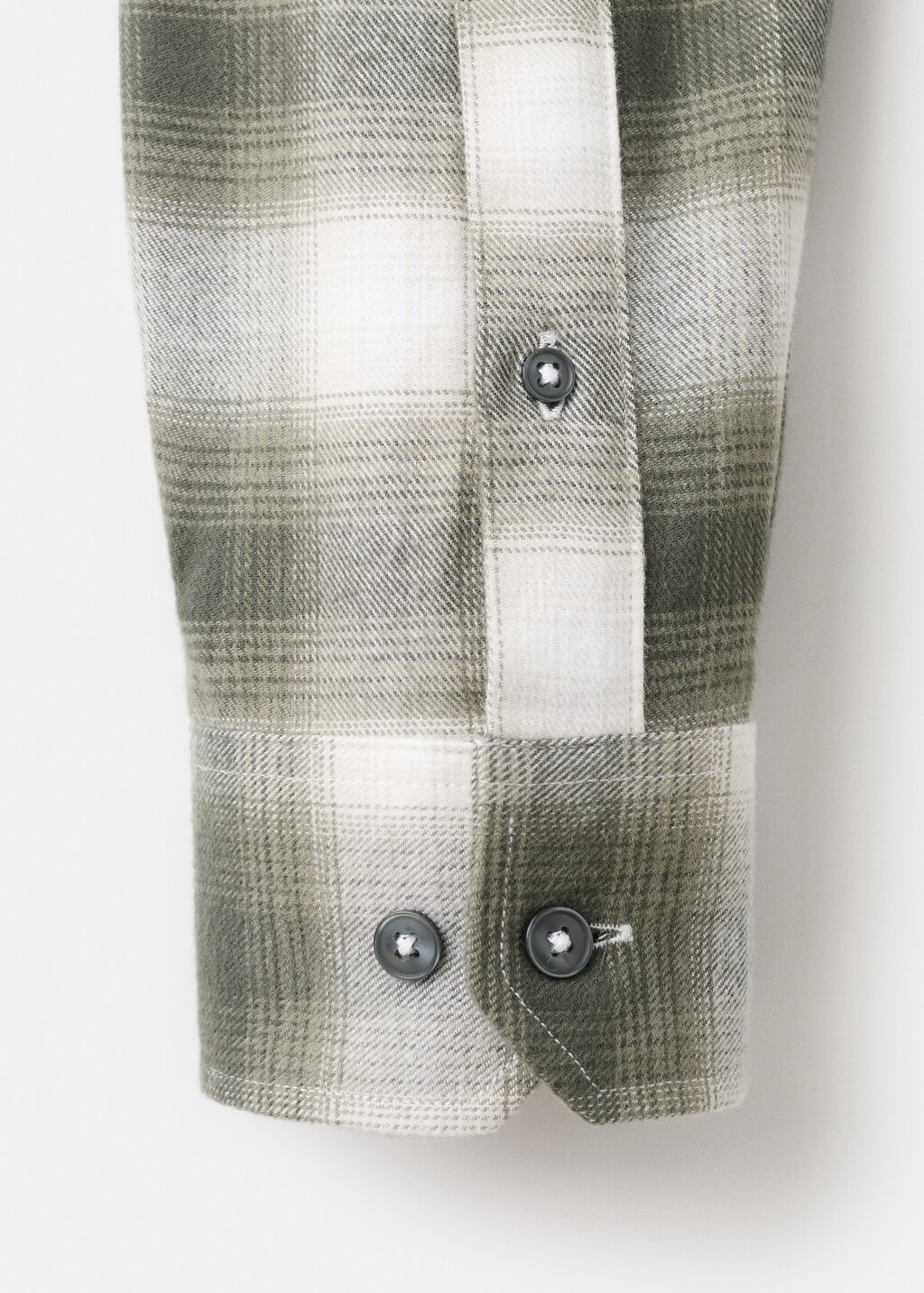 100% cotton flannel check overshirt