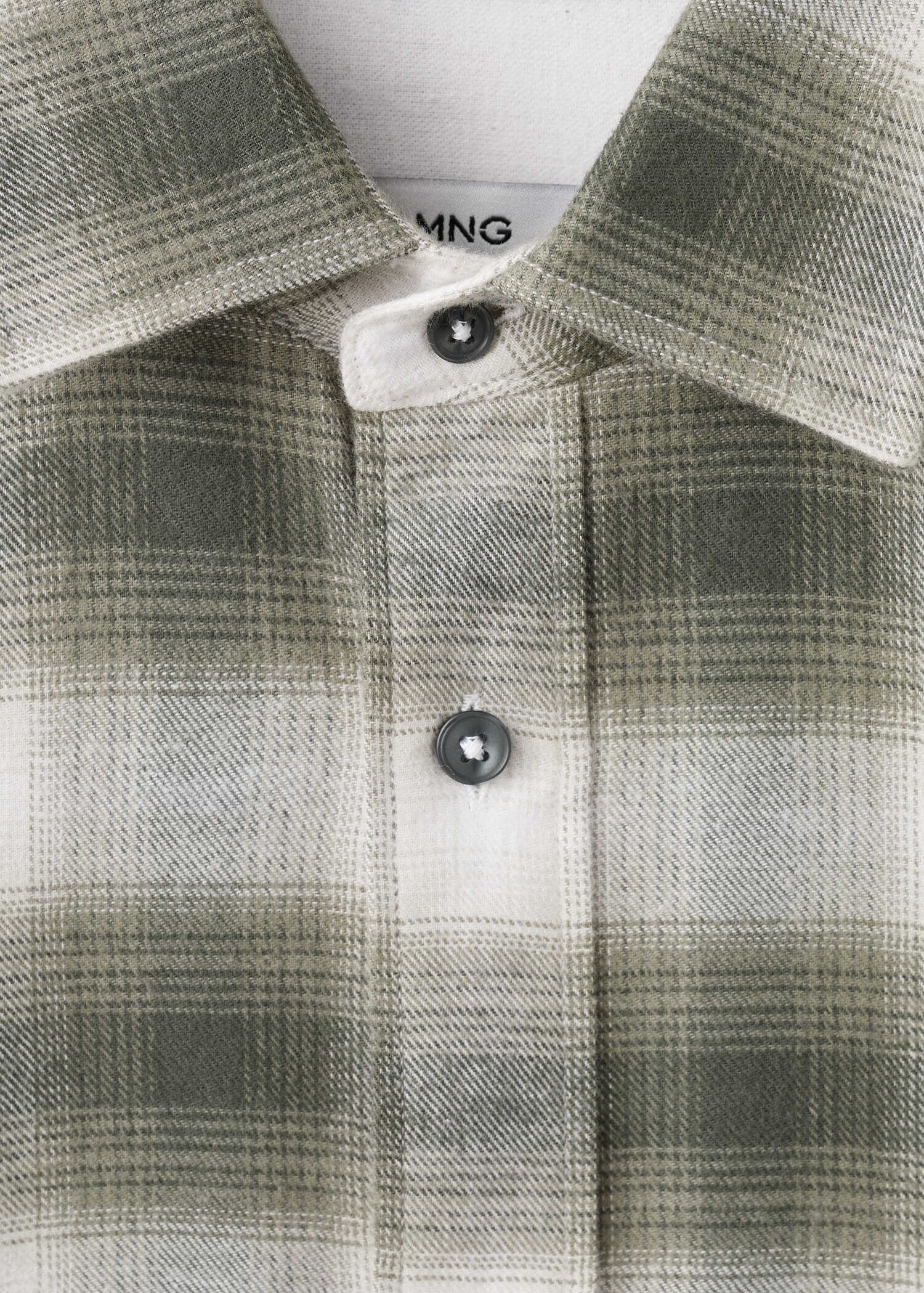 100% cotton flannel check overshirt - Details of the article 8