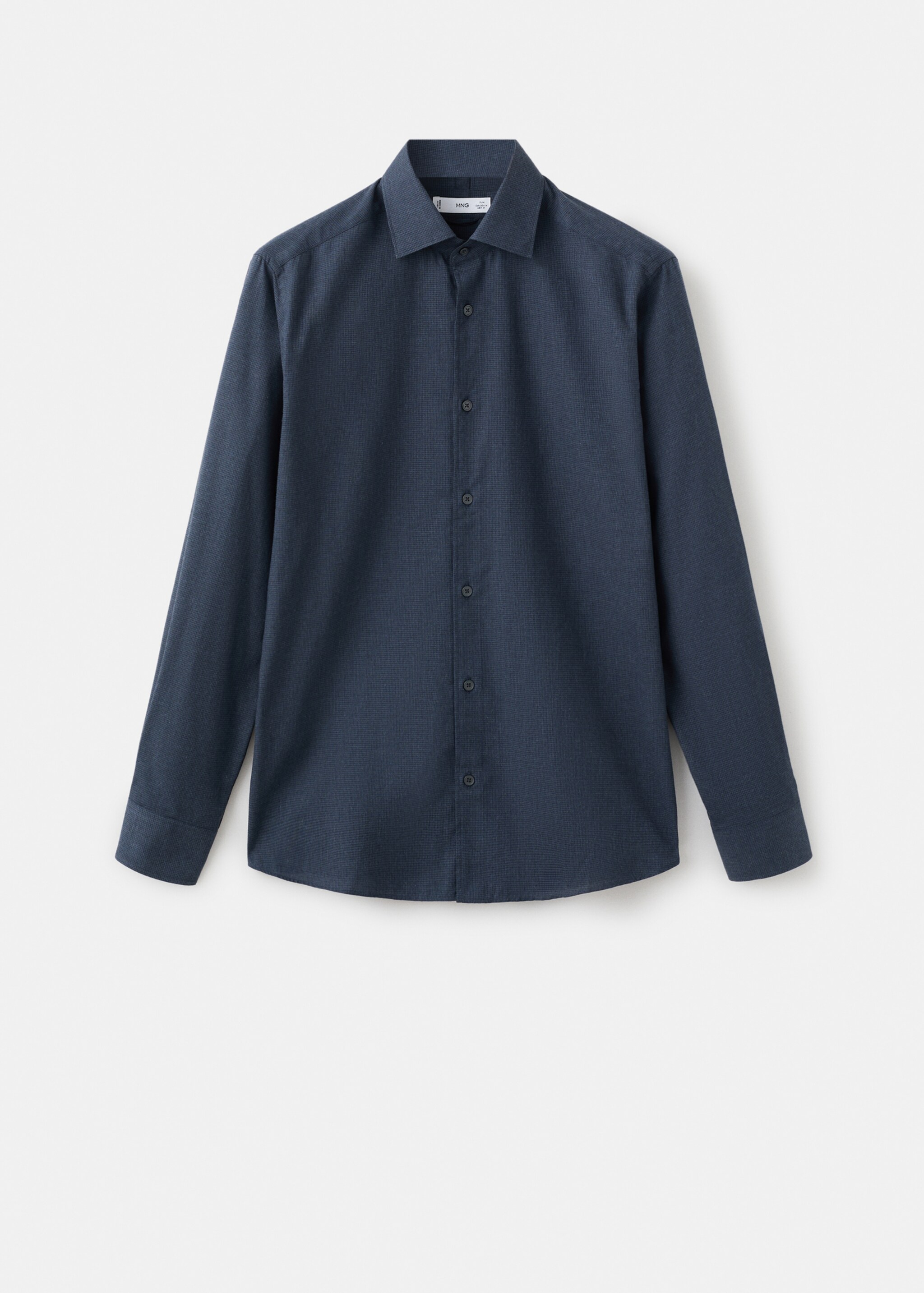 Regular-fit cotton shirt - Article without model, Navy. Ref: 17037908-00.