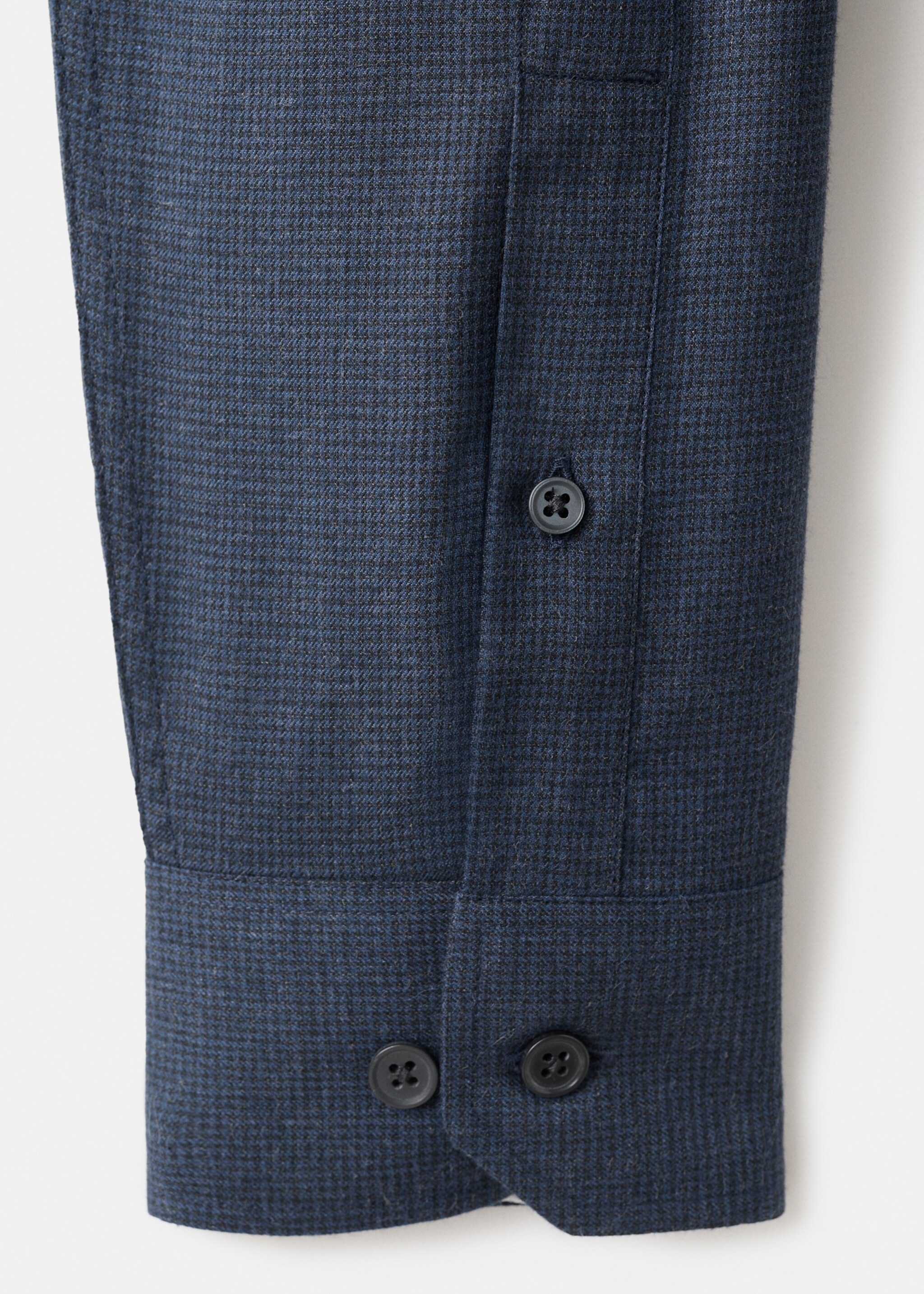 Regular-fit cotton shirt - Details of the article 0, Navy. Ref: 17037908-00.