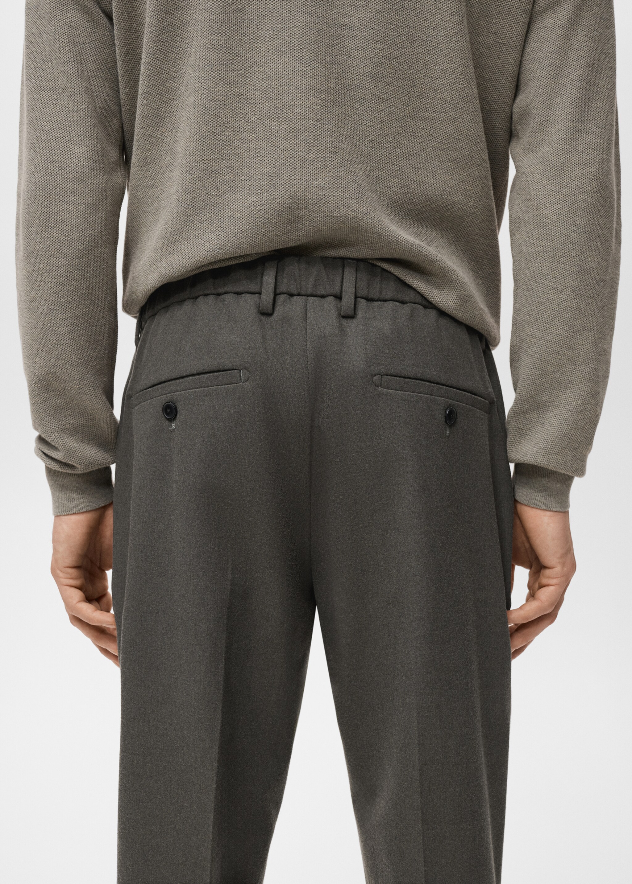 Trousers stone - Details of the article 6, Medium Brown. Ref: 17037913-00.