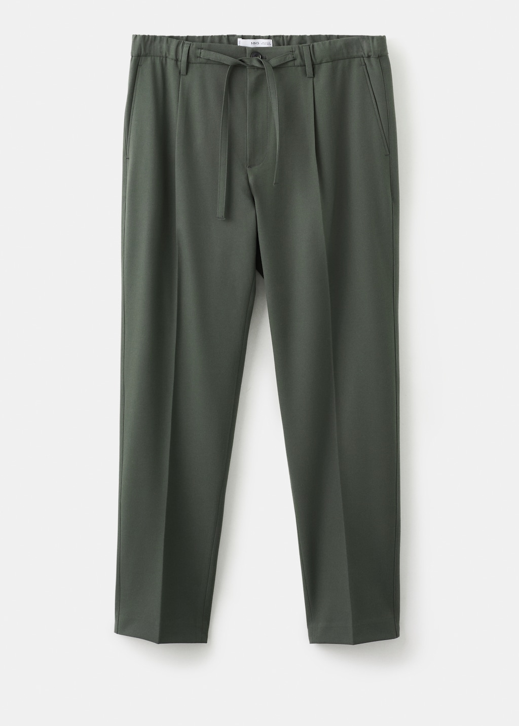Regular fit cord pleated pants