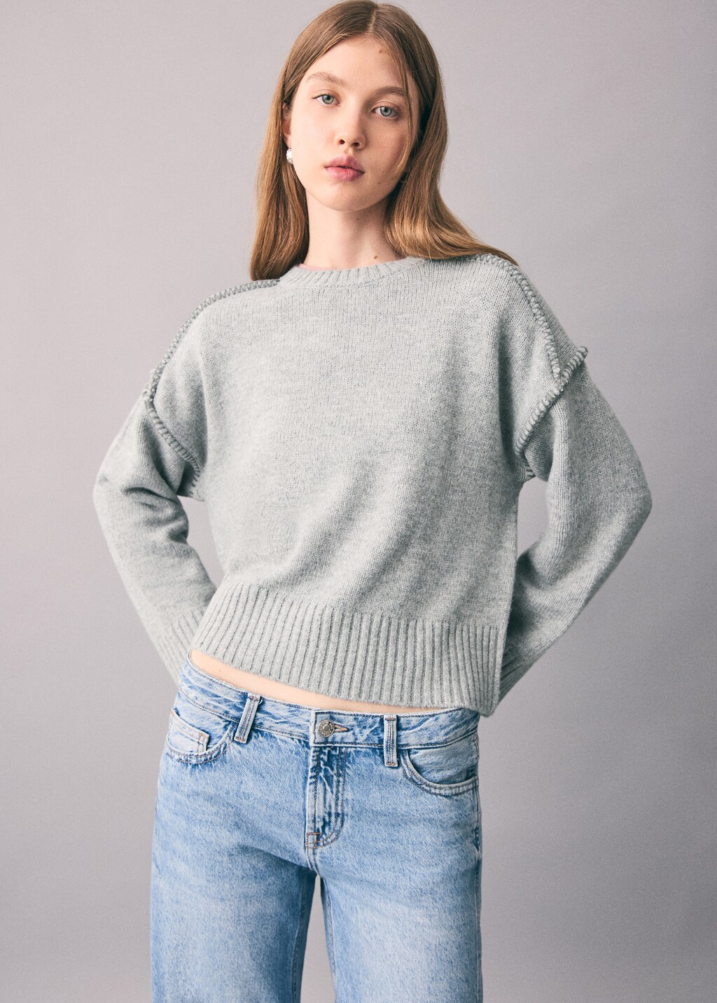 Sweater with seam detail