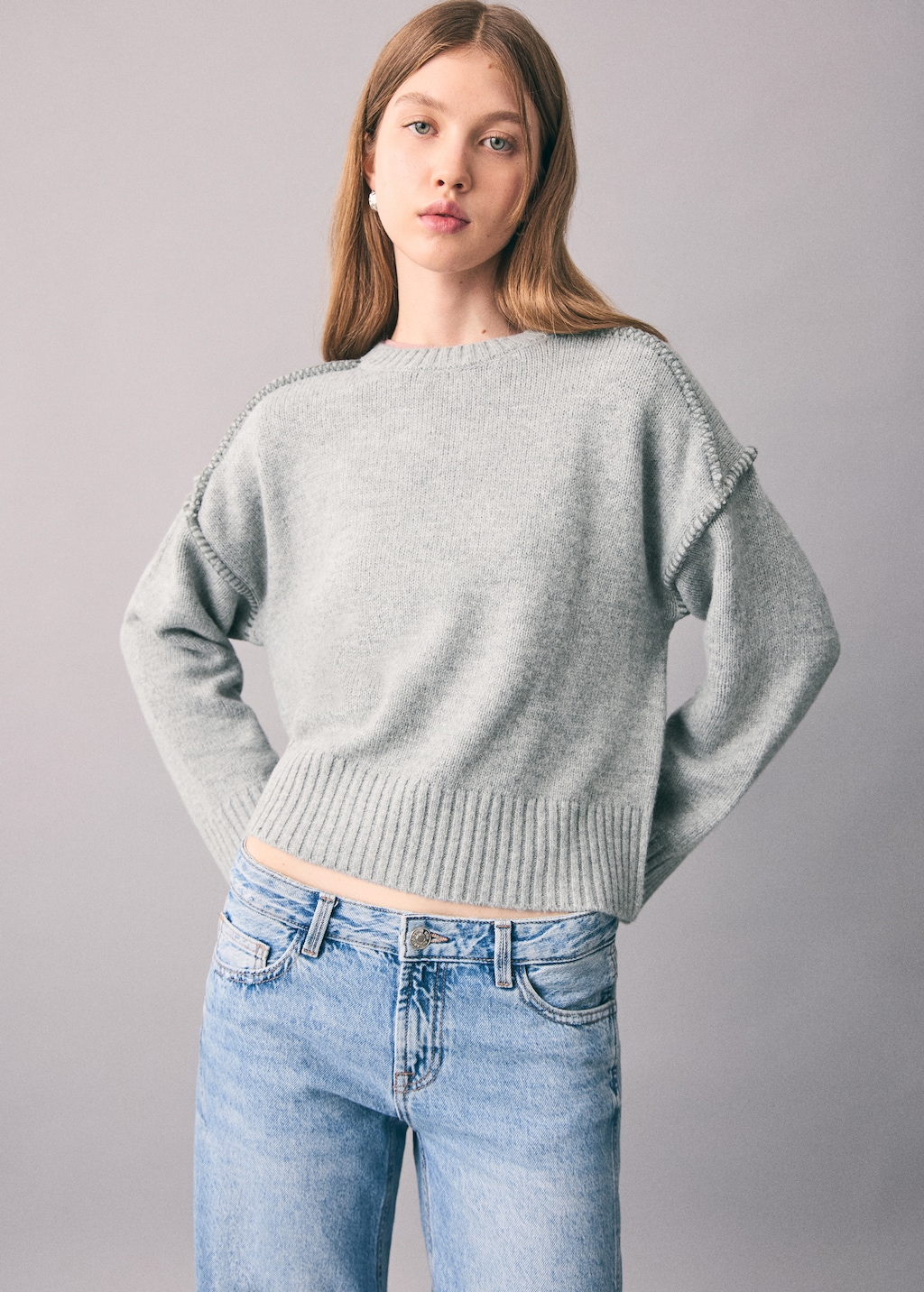 Sweater with seam detail