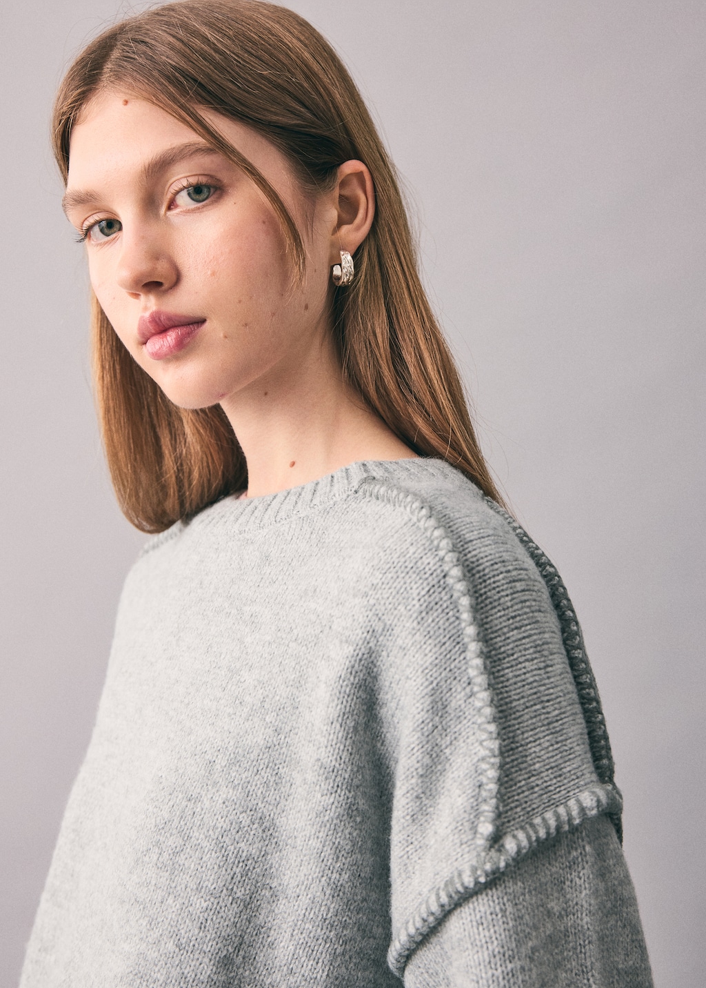 Sweater with seam detail