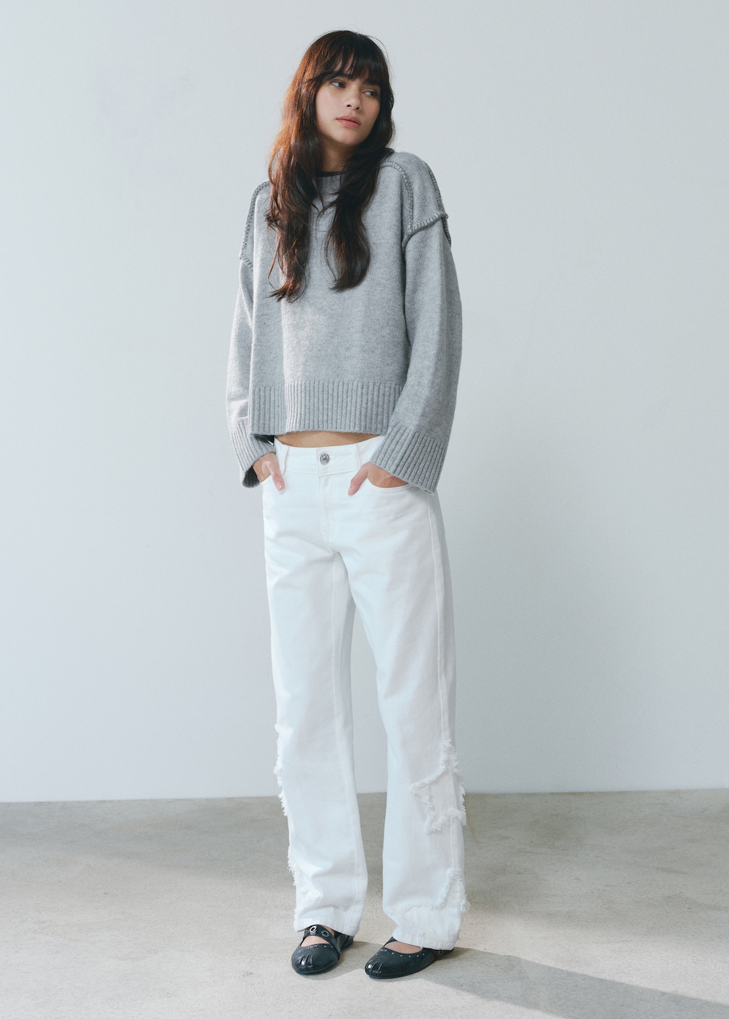 Sweater with seam detail