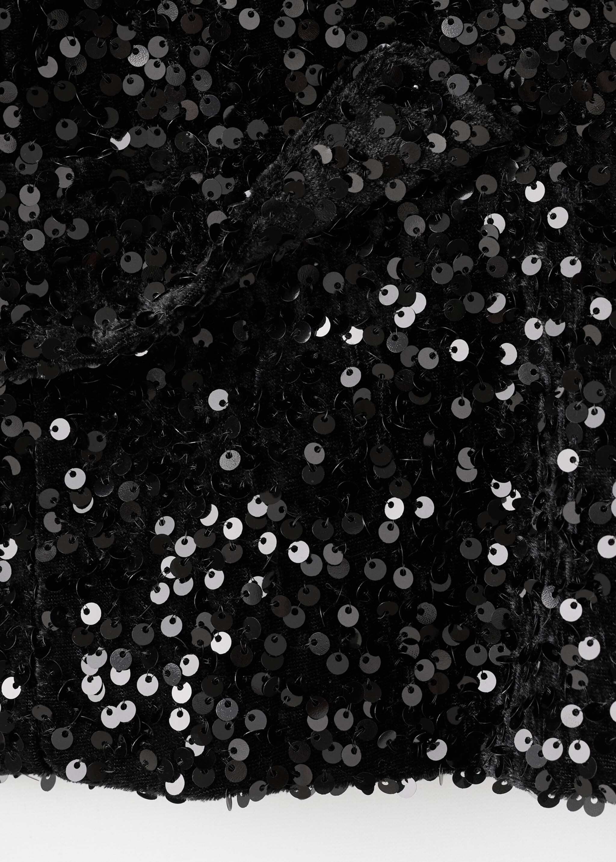 Sequin suit jacket - Details of the article 0, Black. Ref: 17038273-00.