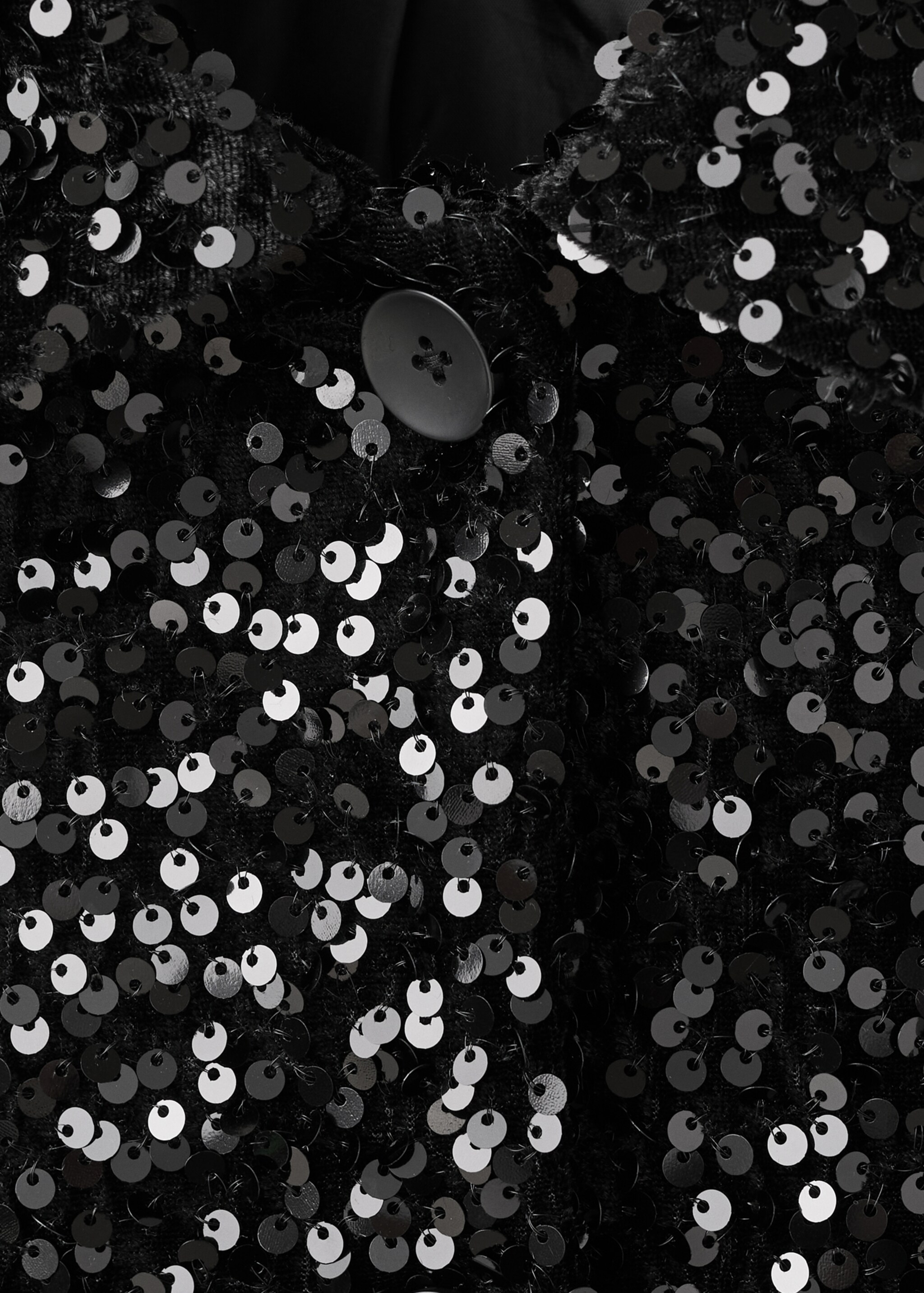 Sequin suit jacket - Details of the article 8, Black. Ref: 17038273-00.