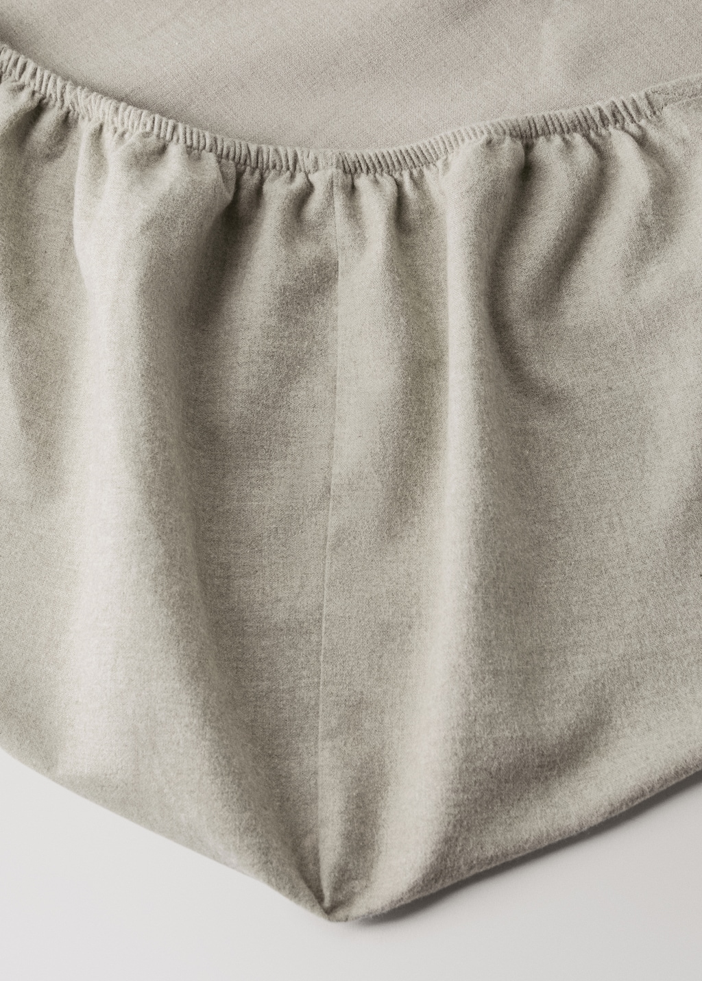 Flannel cotton melange-yarn fitted sheet for cm bed