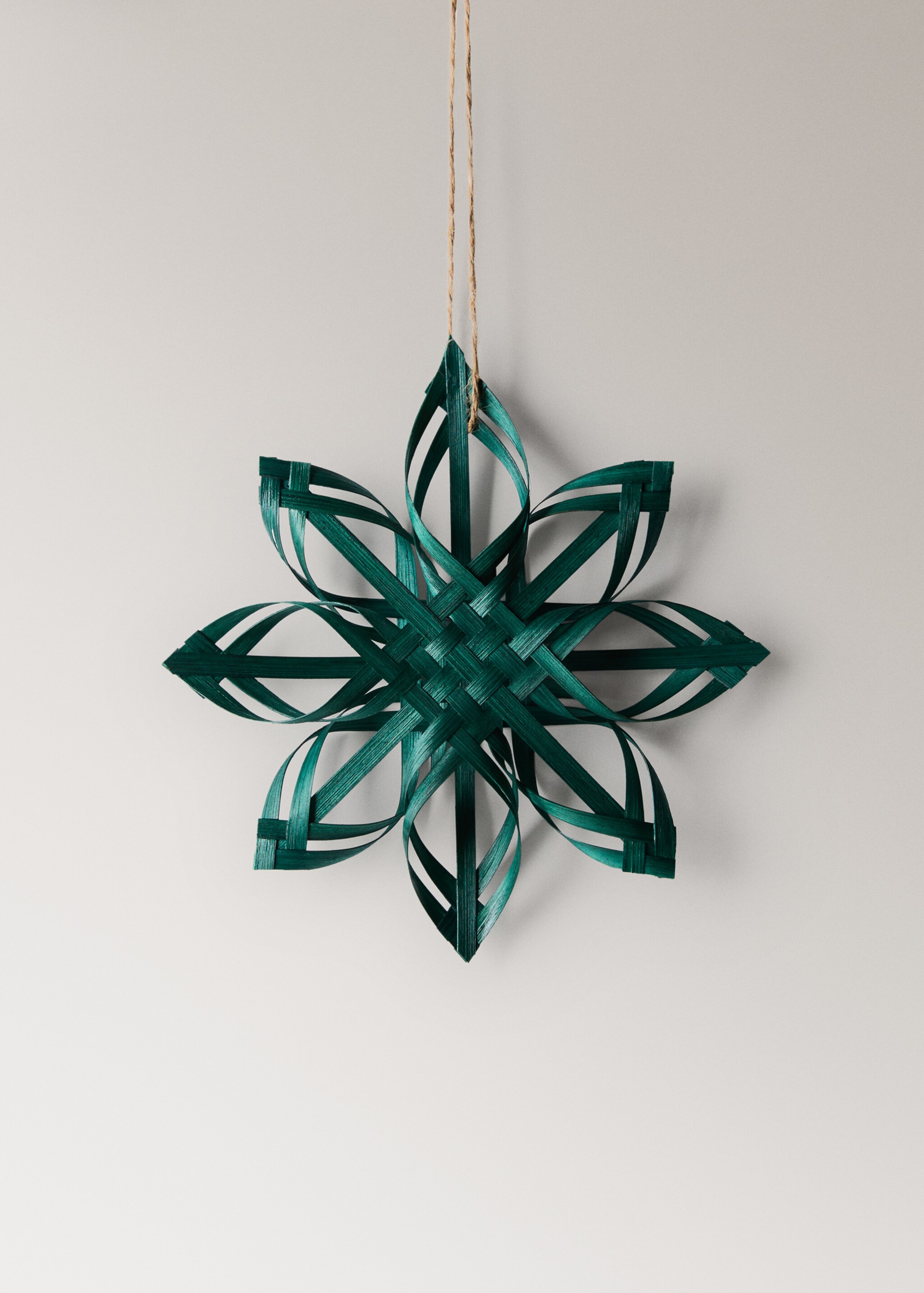100% bamboo star tree decoration - Article without model, Green. Ref: 17038285-00.